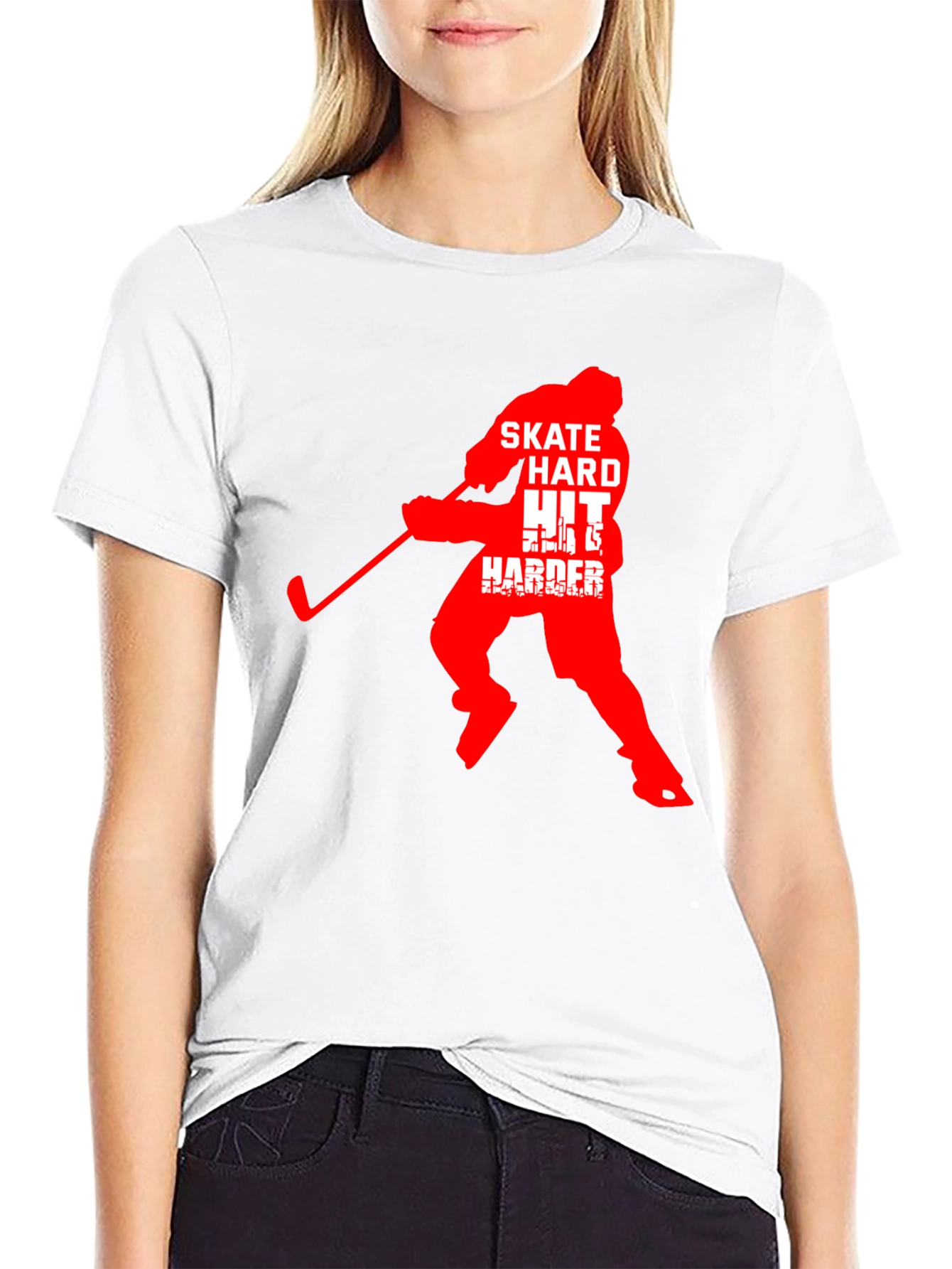 Hockey T-Shirt: Skate Hard Hit Harder!