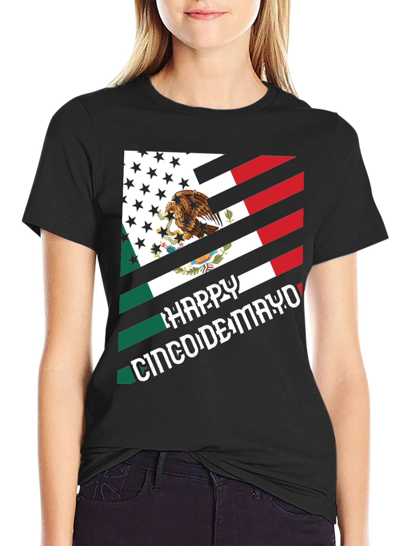 Cinco de Mayo USA-Mexico Flag T-Shirt