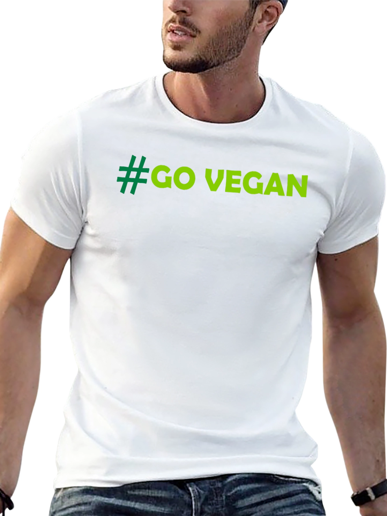 Go Vegan Tee - Black Cotton T-Shirt