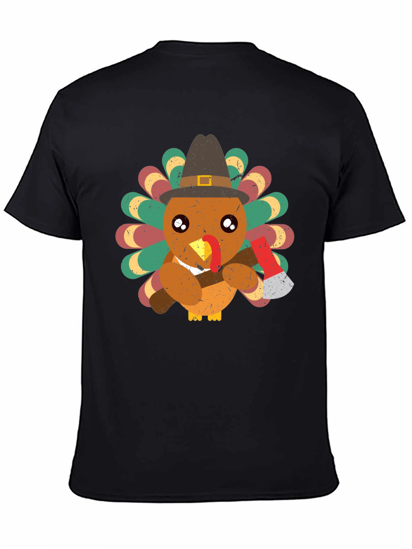 Turkey Axe T-Shirt Thanksgiving Holiday Funny Shirt