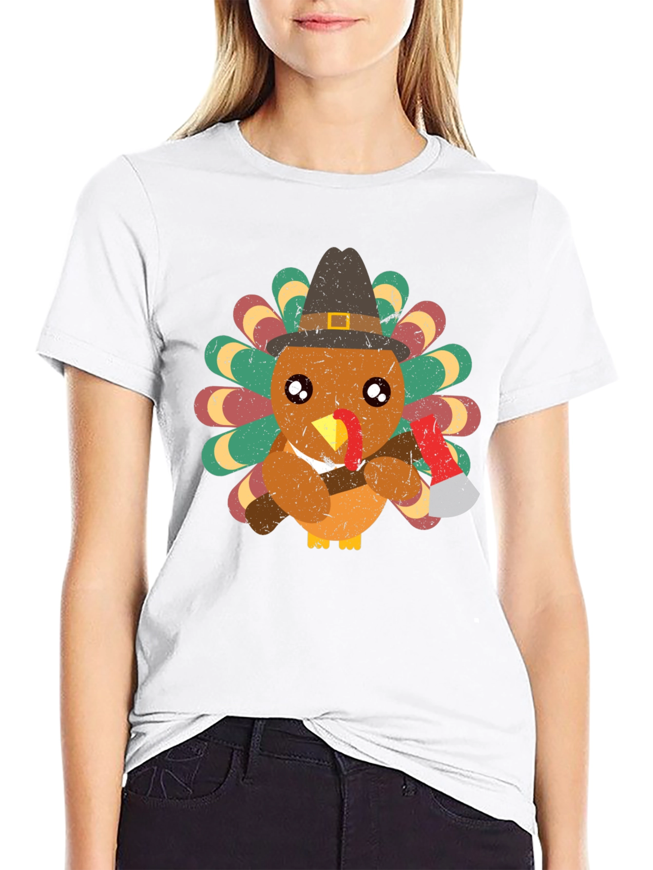 Turkey Axe T-Shirt Thanksgiving Holiday Funny Shirt