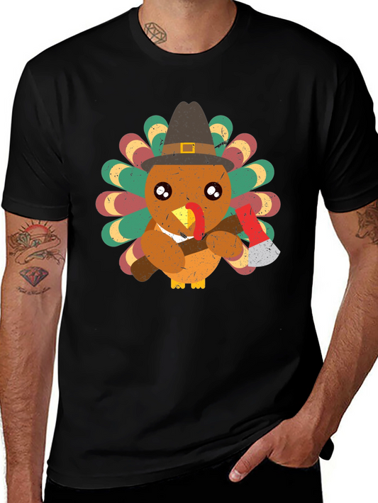 Turkey Axe T-Shirt Thanksgiving Holiday Funny Shirt