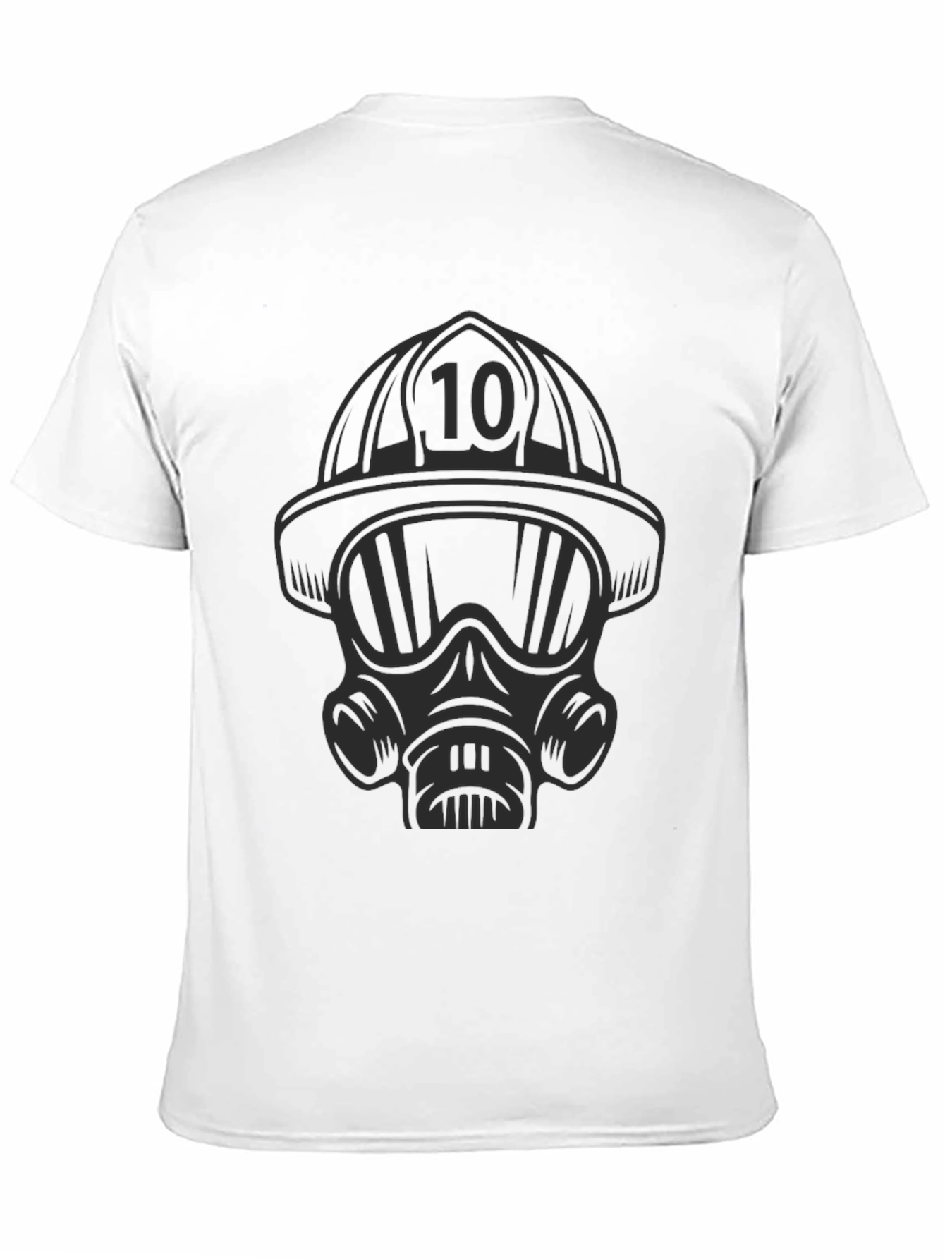 Firefighter Mask T-Shirt - Black Graphic Tee