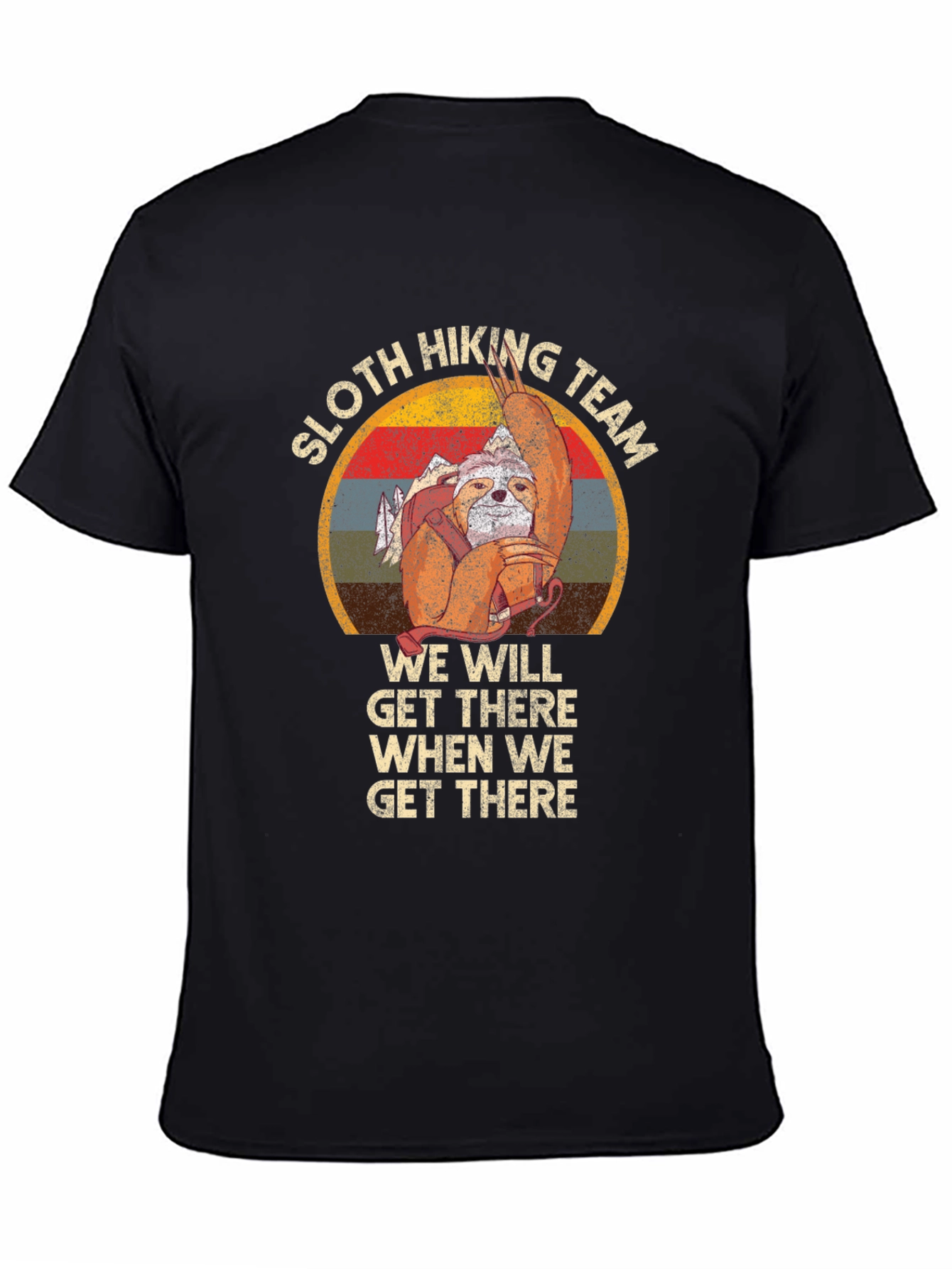 Sloth Hiking Team Graphic Tee - Funny Adventure Shirt