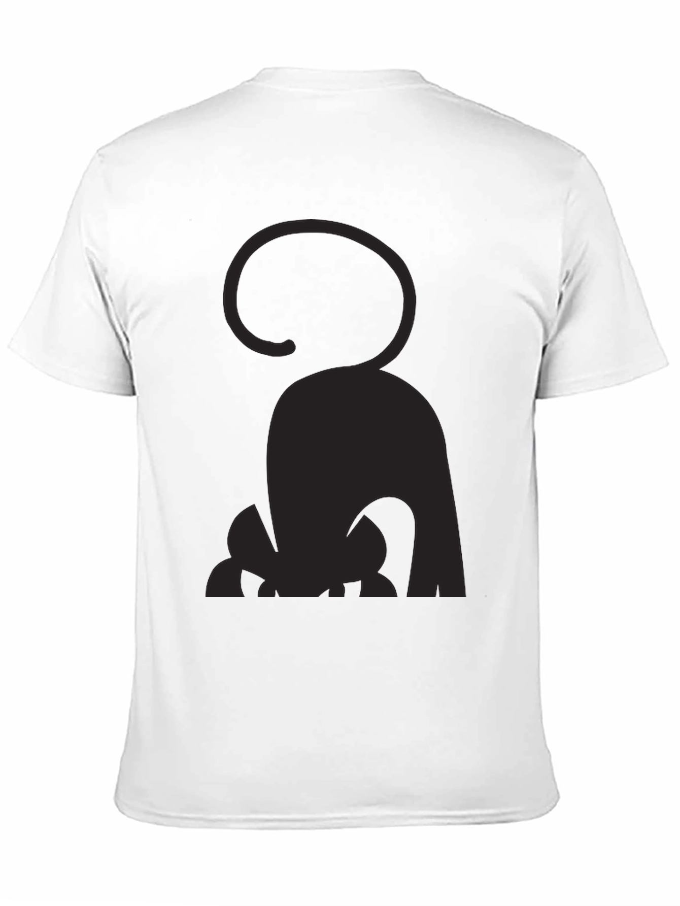 Silhouette Cat Graphic Black T-Shirt