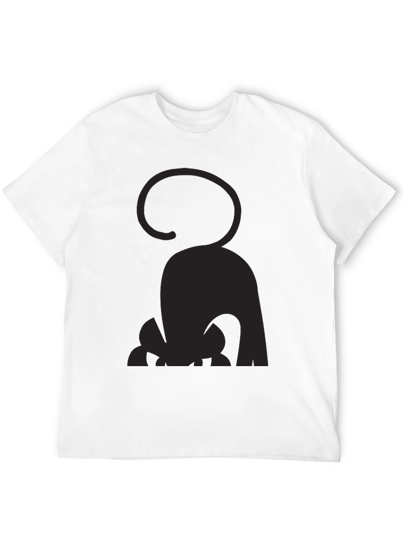 Silhouette Cat Graphic Black T-Shirt