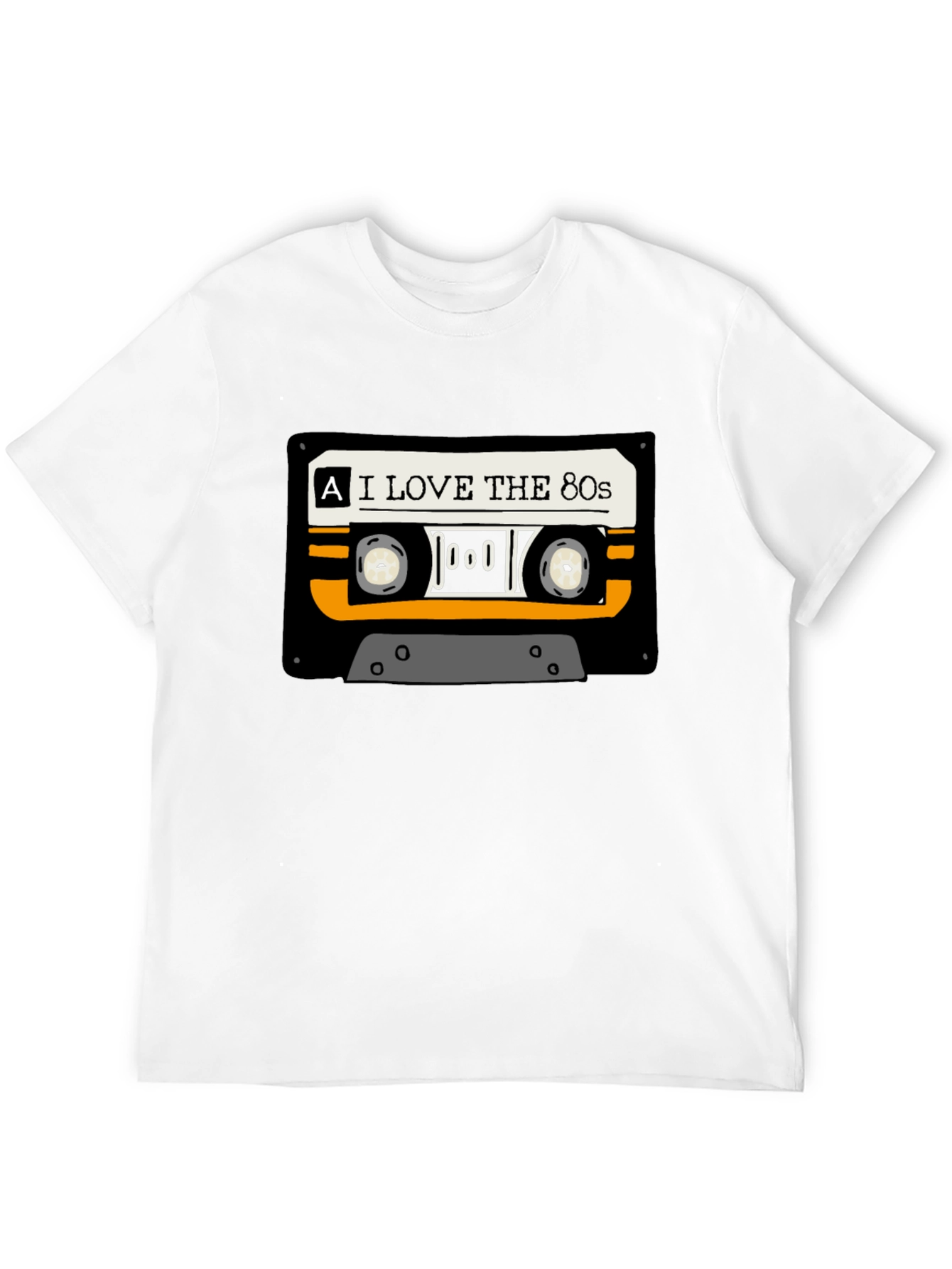 I Love The 80s Cassette Tape Black T-Shirt