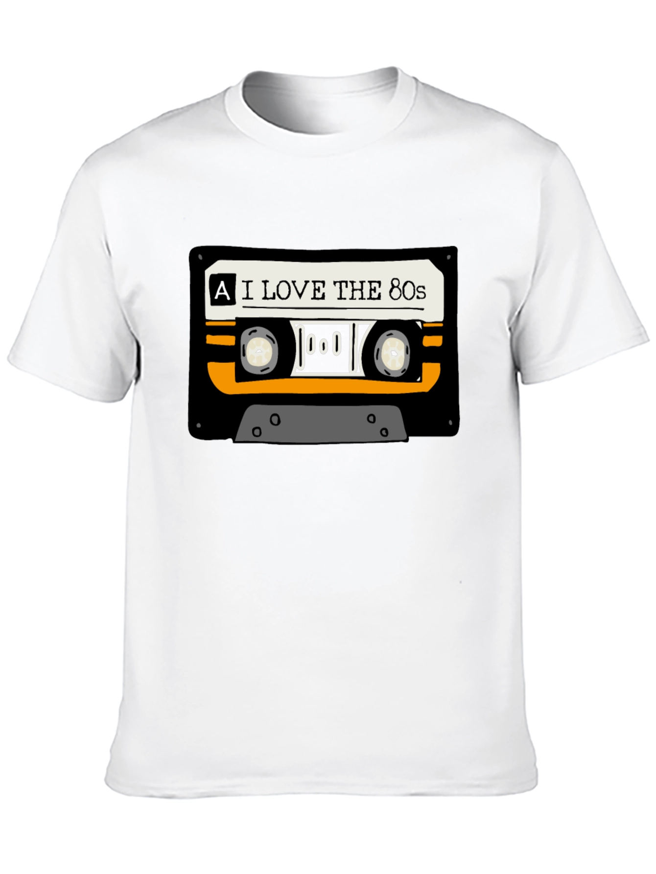 I Love The 80s Cassette Tape Black T-Shirt