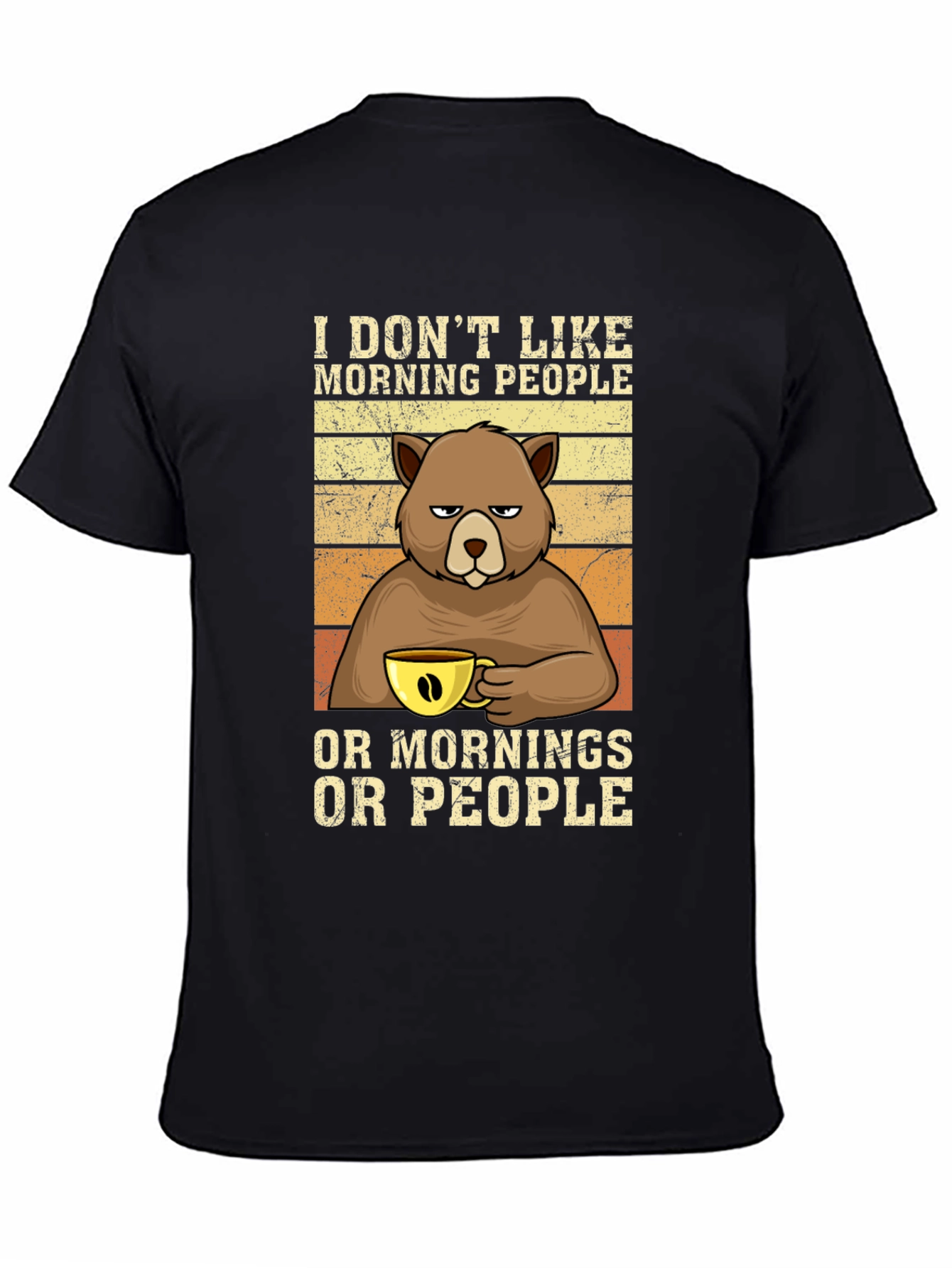 Funny I Dont Like Morning People Bear T-Shirt