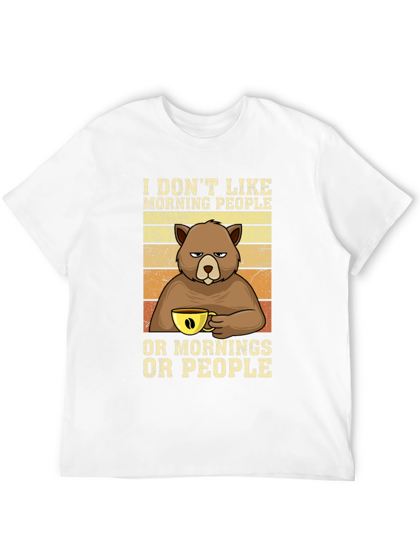 Funny I Dont Like Morning People Bear T-Shirt