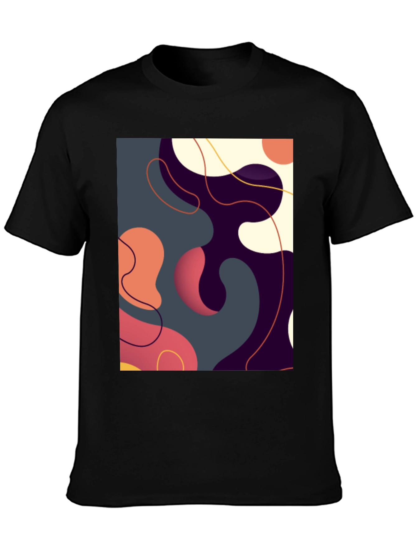 Abstract Art Graphic Tee - Modern Casual Style