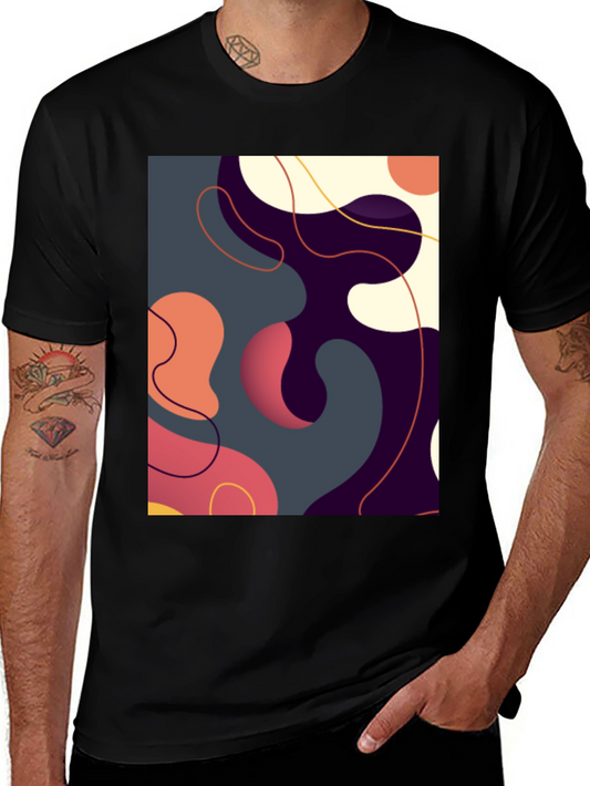 Abstract Art Graphic Tee - Modern Casual Style