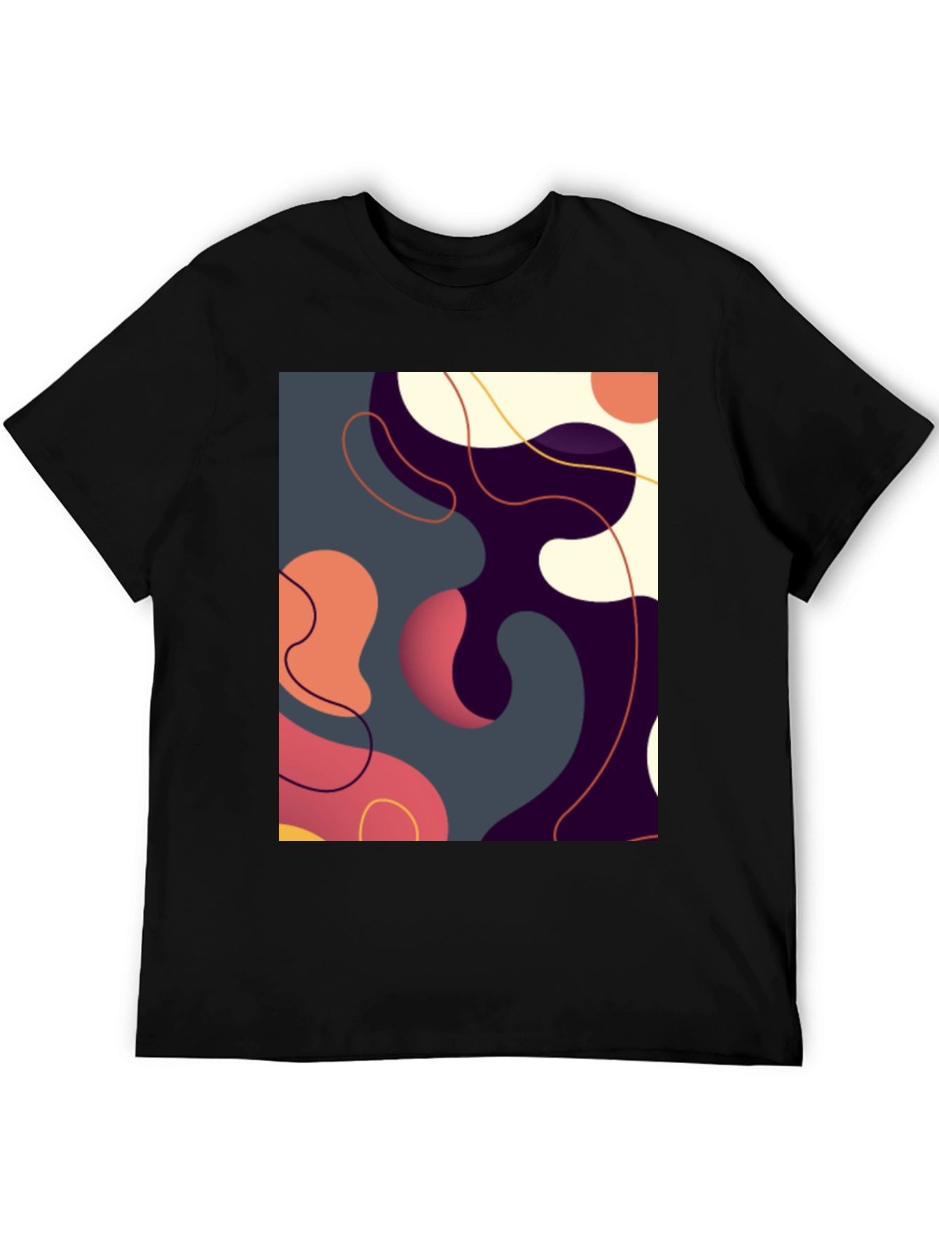Abstract Art Graphic Tee - Modern Casual Style