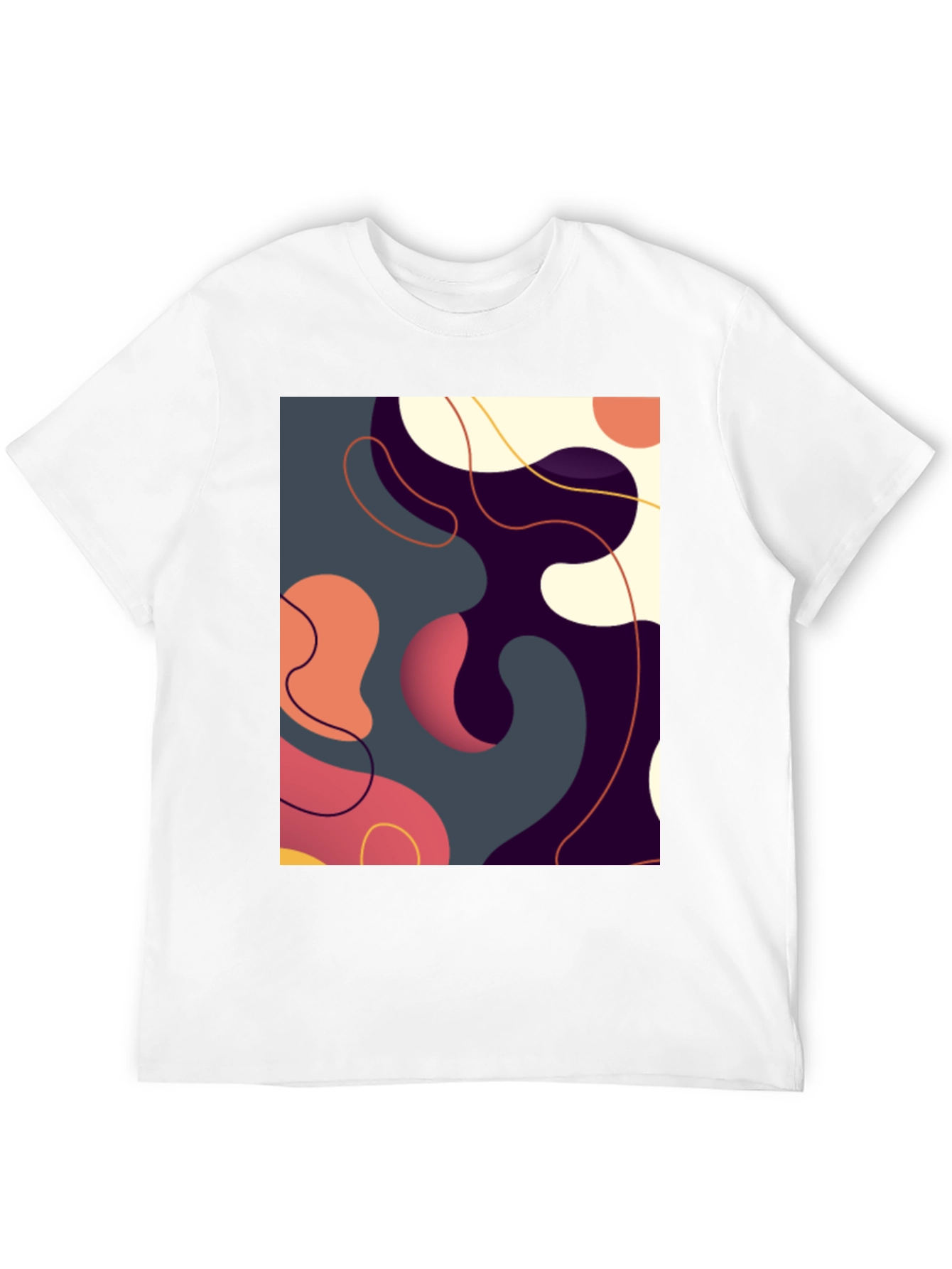 Abstract Art Graphic Tee - Modern Casual Style
