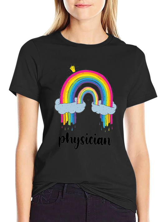 Rainbow Physician T-Shirt - Colorful Doctor Pride