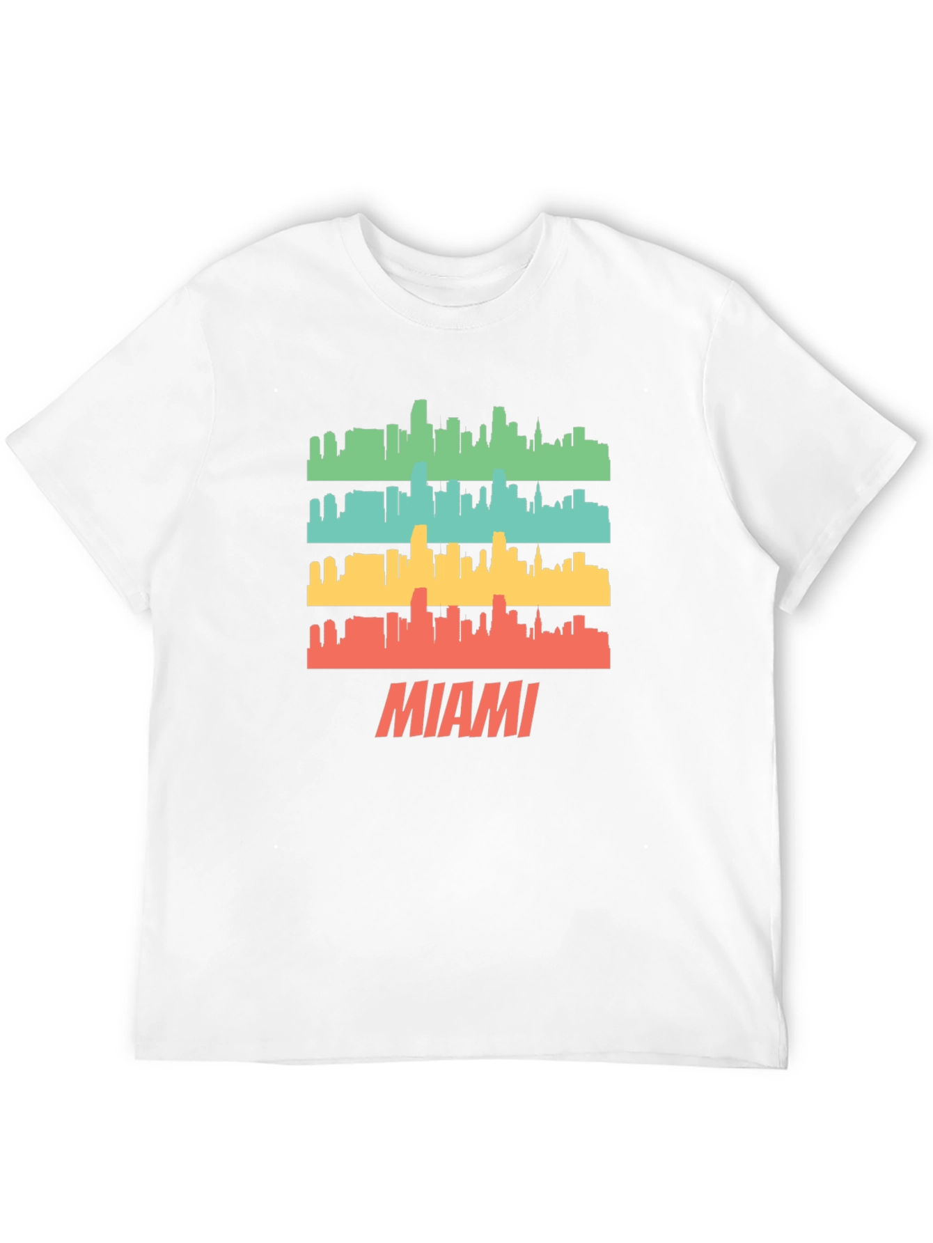Retro Miami Skyline T-Shirt - Cityscape Tee