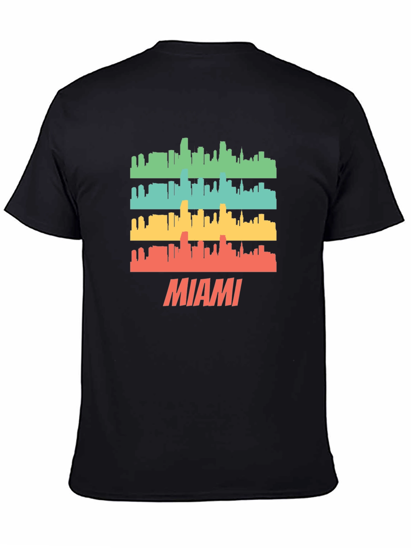 Retro Miami Skyline T-Shirt - Cityscape Tee