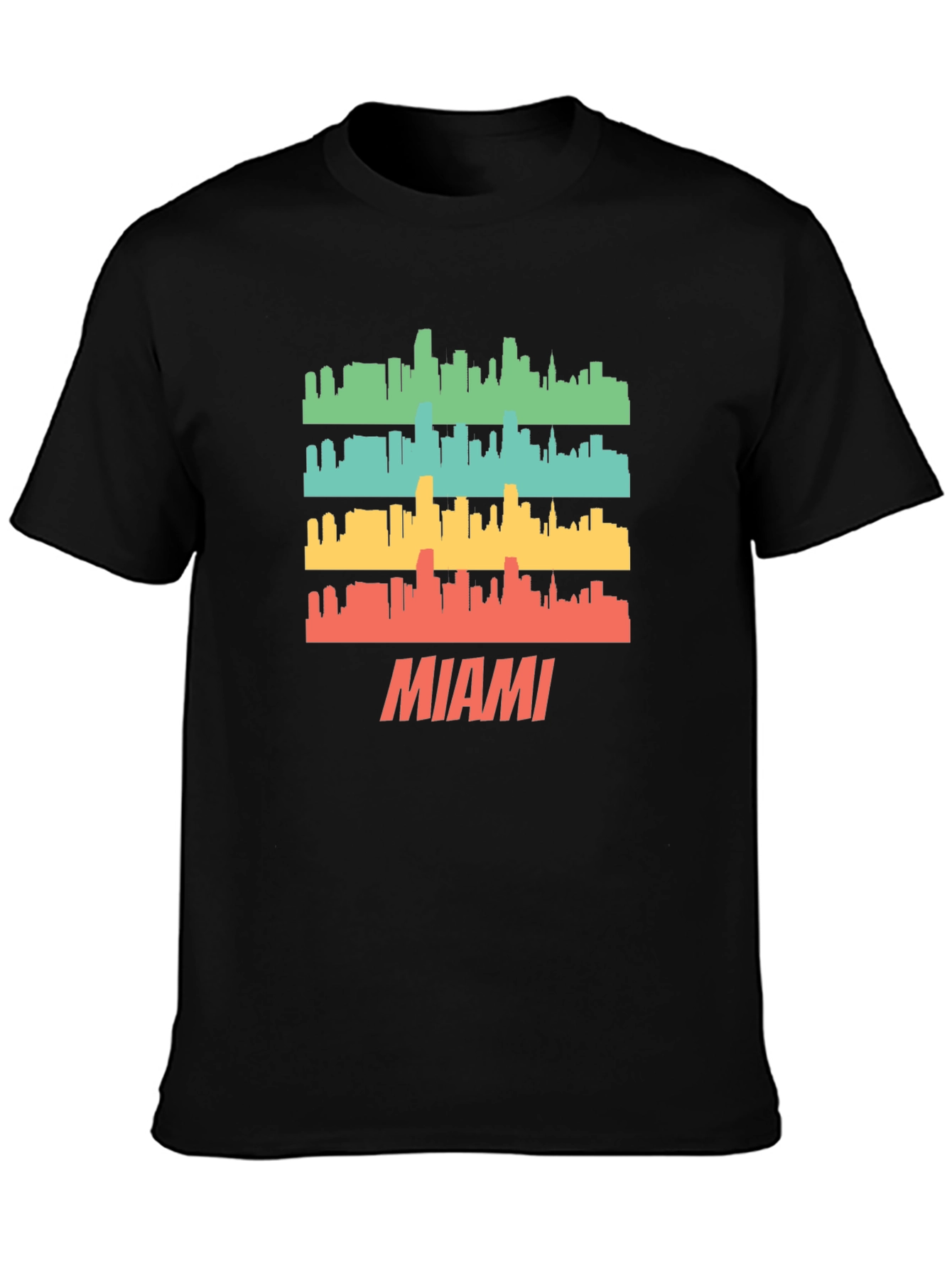 Retro Miami Skyline T-Shirt - Cityscape Tee