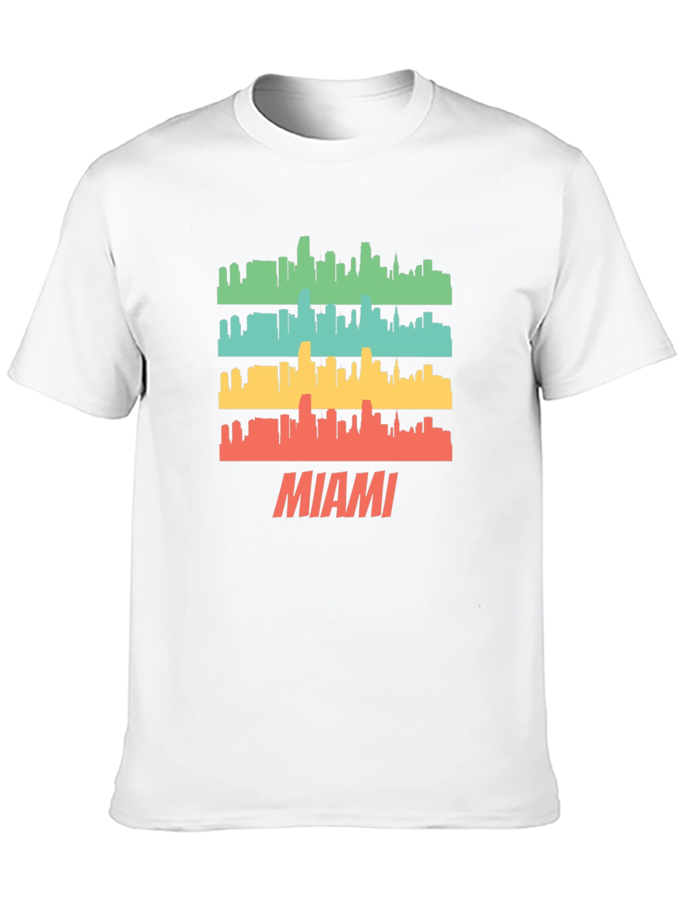 Retro Miami Skyline T-Shirt - Cityscape Tee