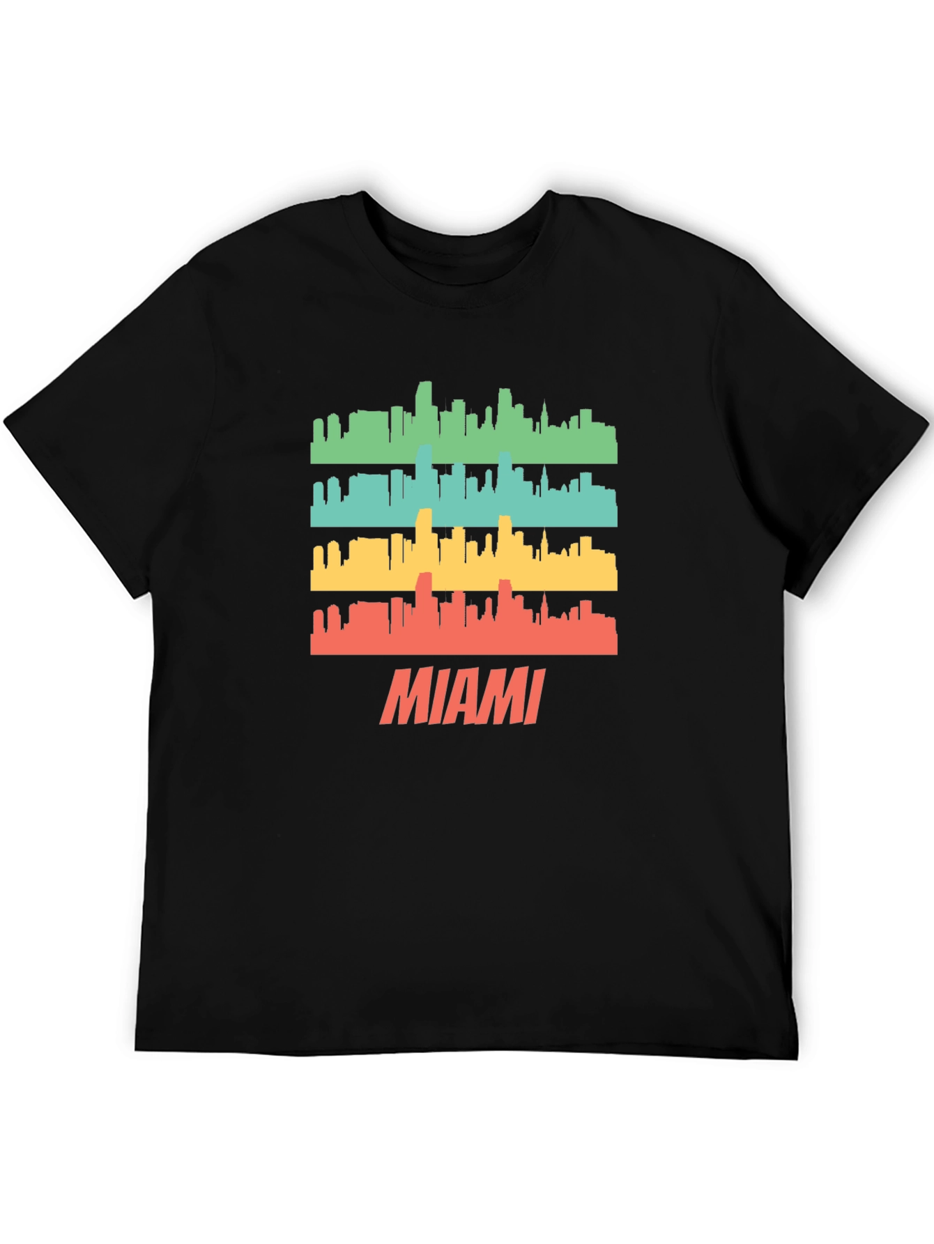 Retro Miami Skyline T-Shirt - Cityscape Tee