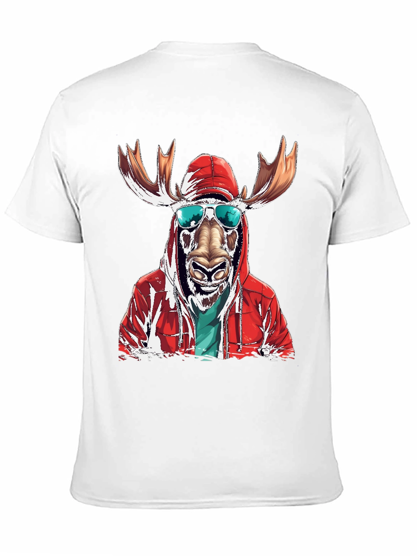 Cool Moose Graphic Tee - Black Cotton T-Shirt