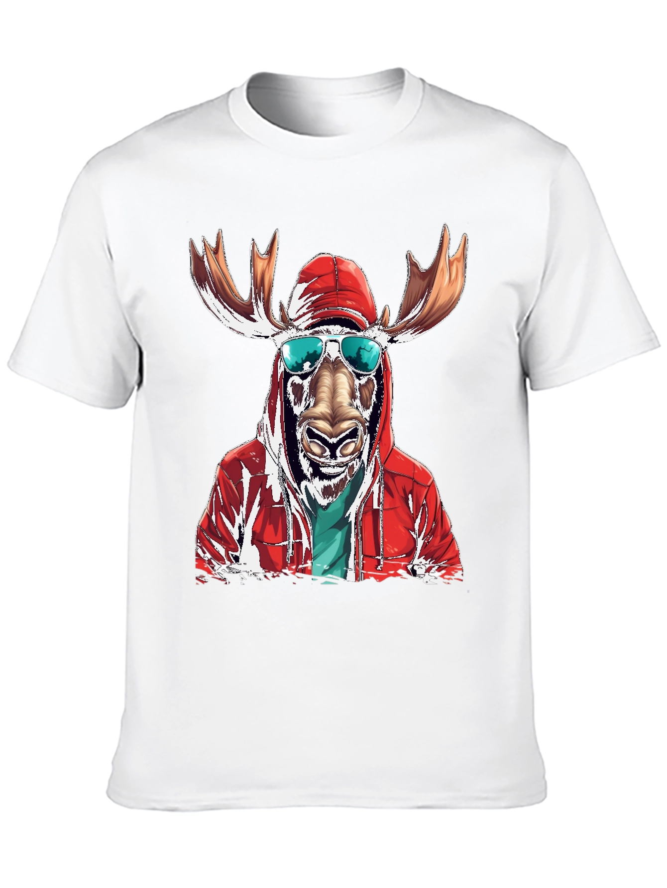 Cool Moose Graphic Tee - Black Cotton T-Shirt