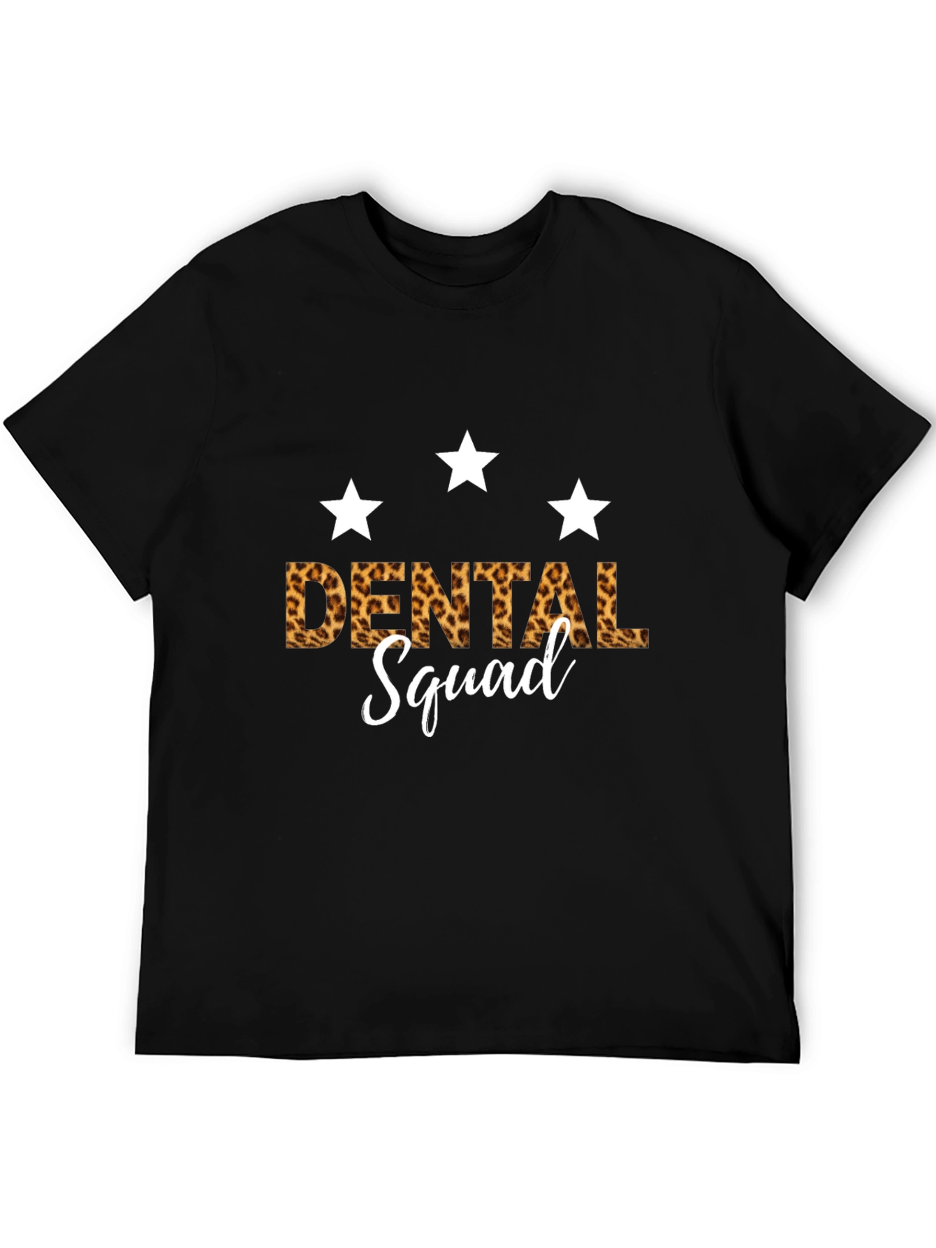 Dental Squad Leopard Print Graphic T-Shirt