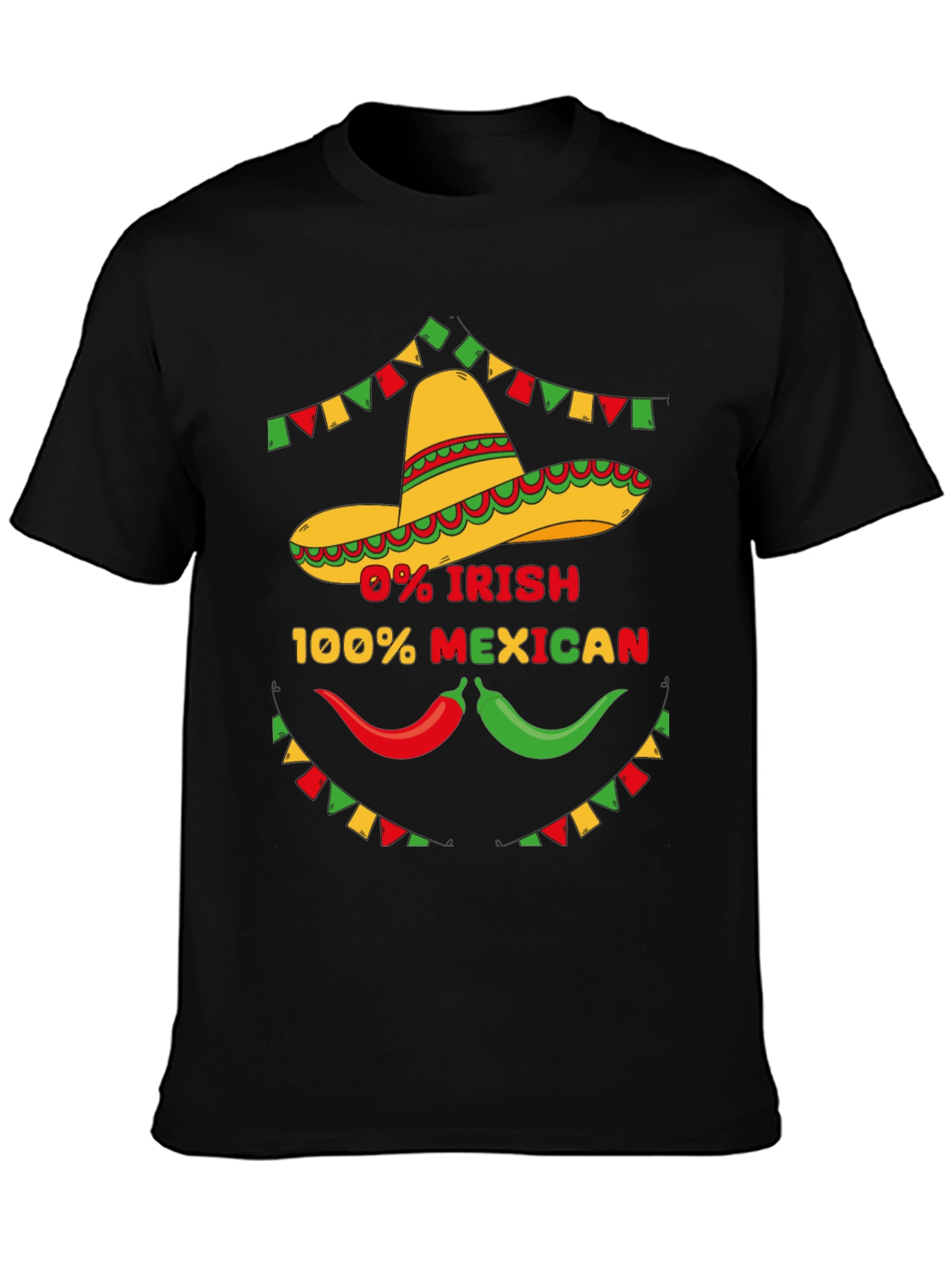 Funny 0% Irish 100% Mexican Graphic Tee