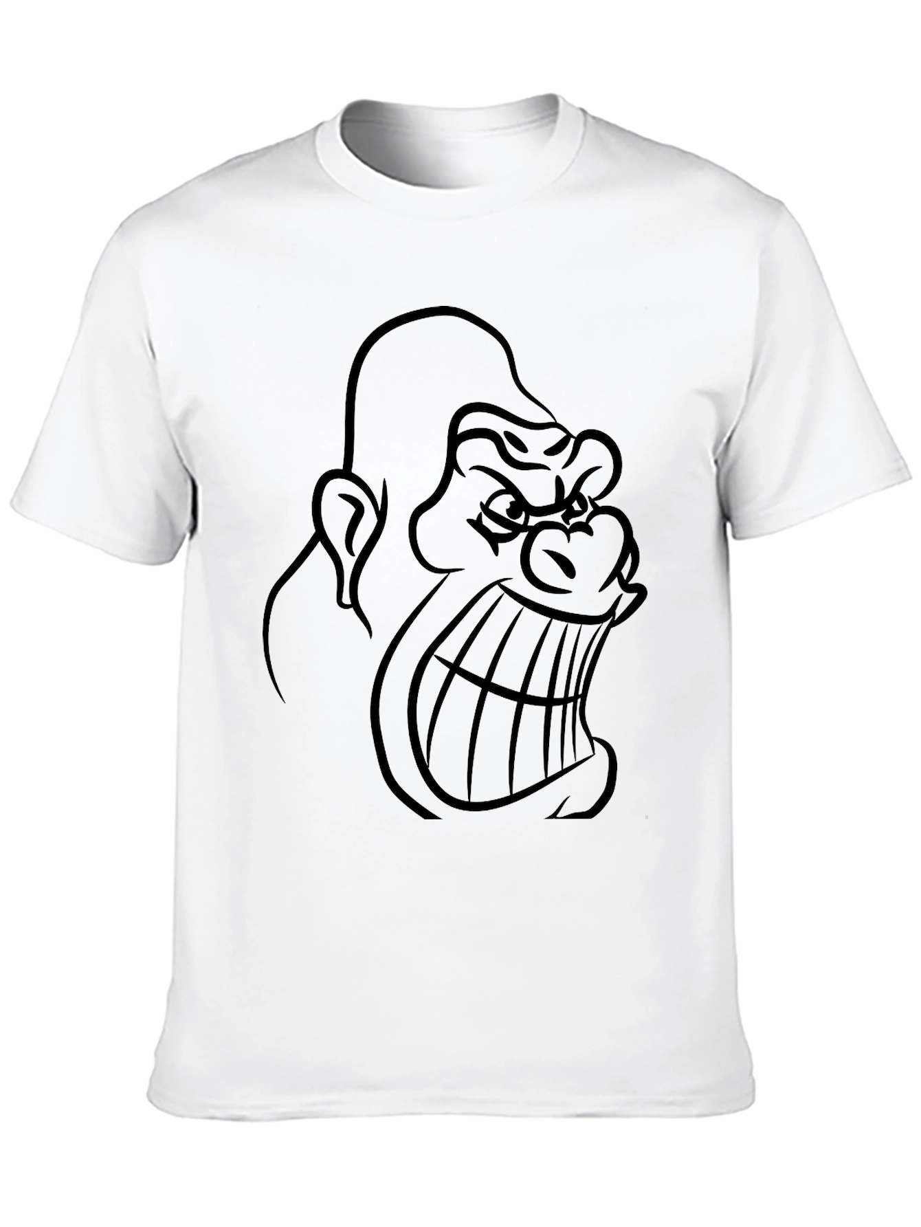 Mens Black Gorilla Graphic T-Shirt