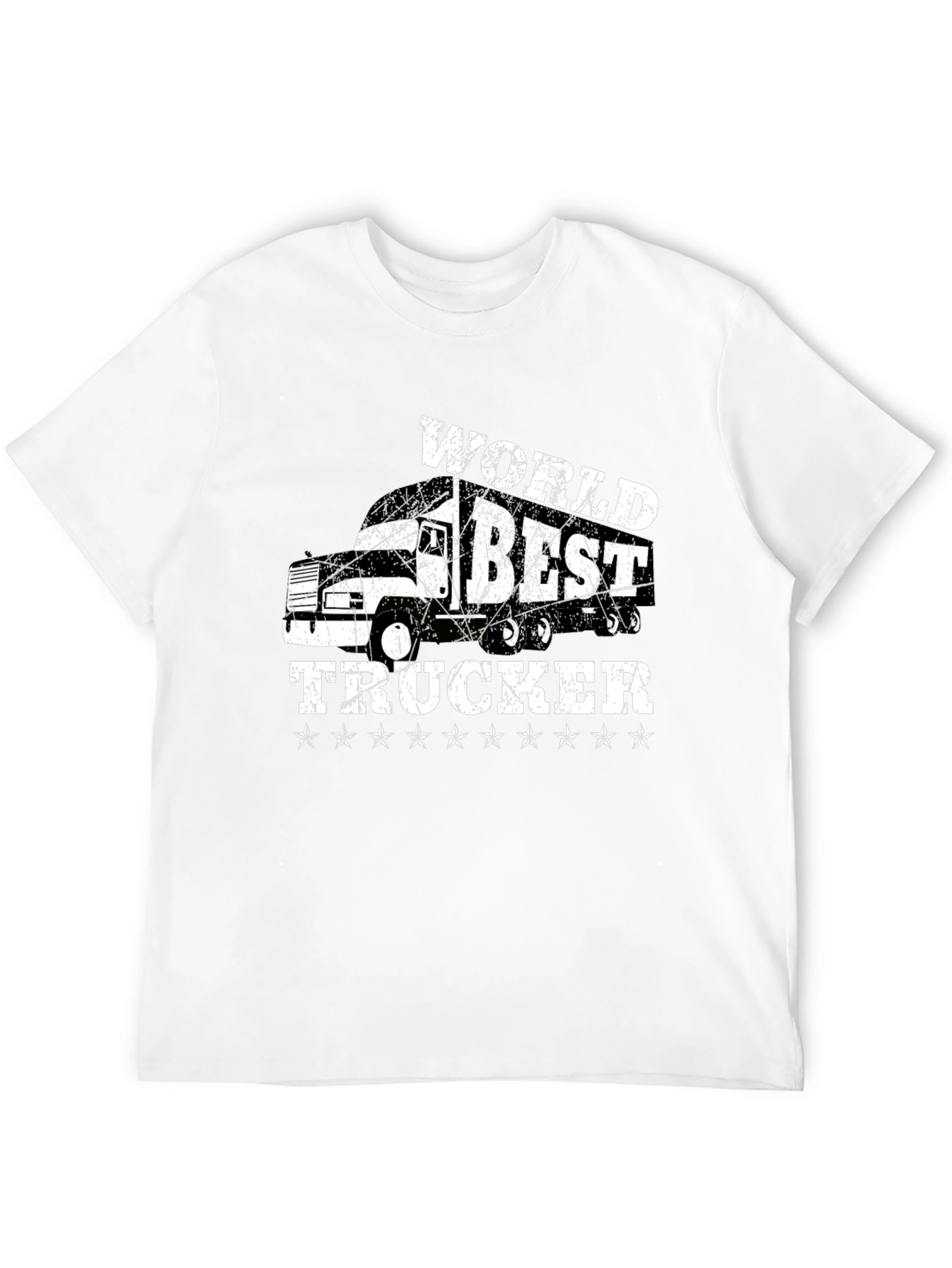 Worlds Best Trucker T-Shirt - Black Cotton Tee