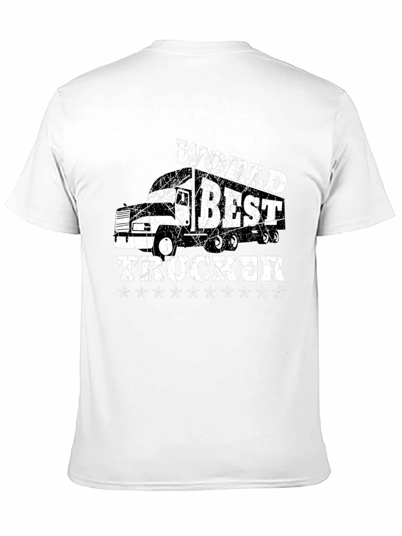 Worlds Best Trucker T-Shirt - Black Cotton Tee
