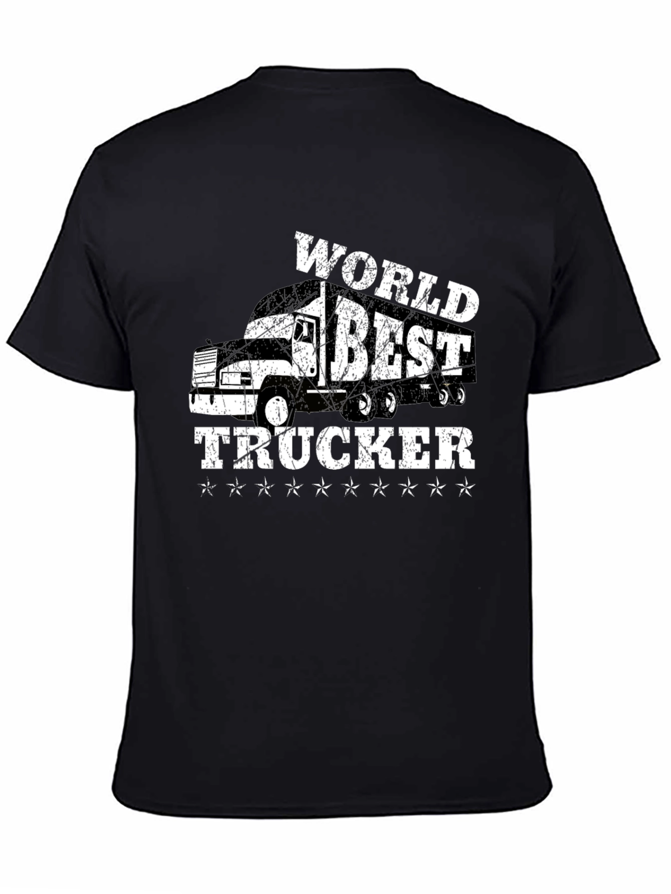 Worlds Best Trucker T-Shirt - Black Cotton Tee