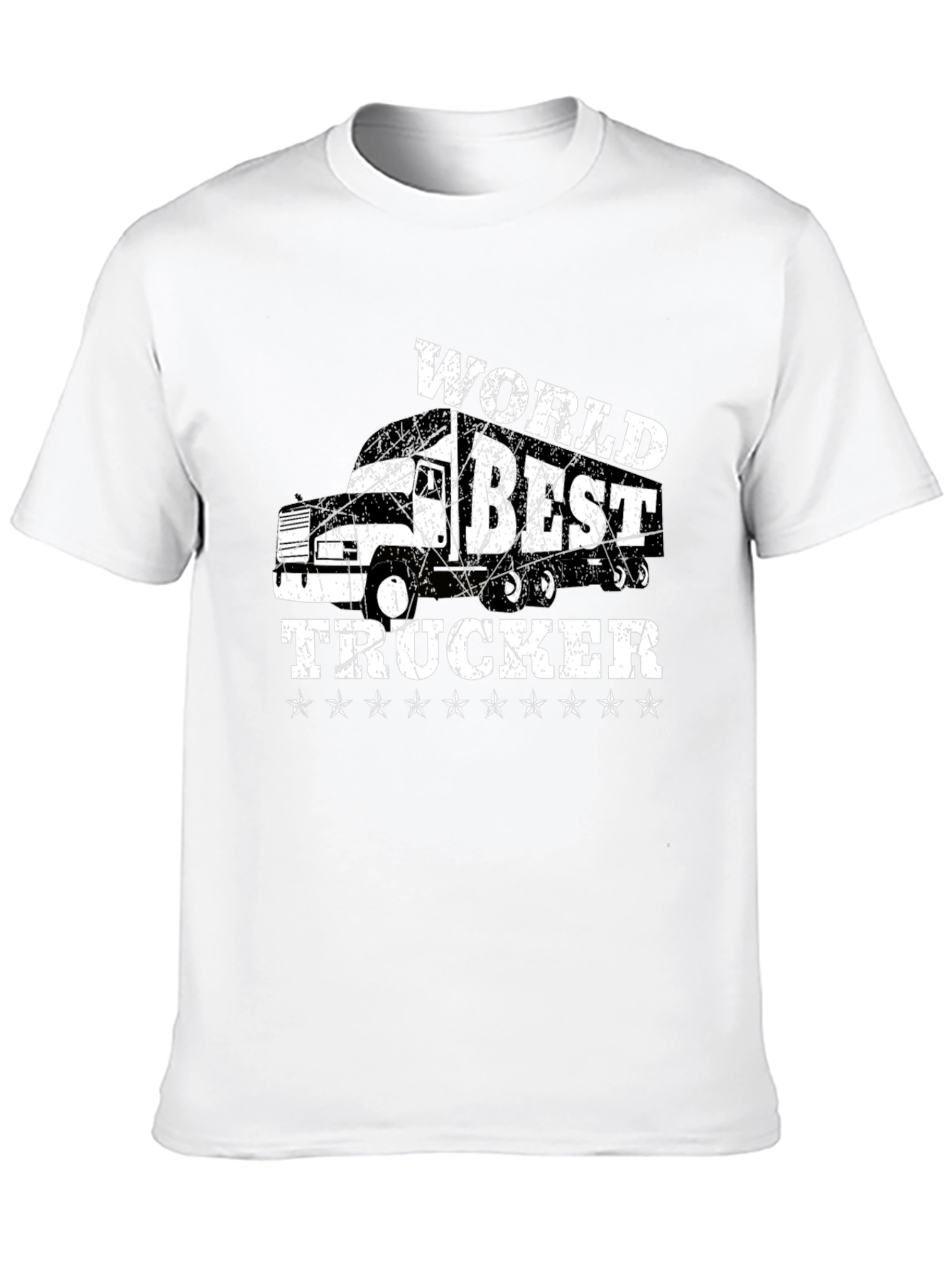 Worlds Best Trucker T-Shirt - Black Cotton Tee