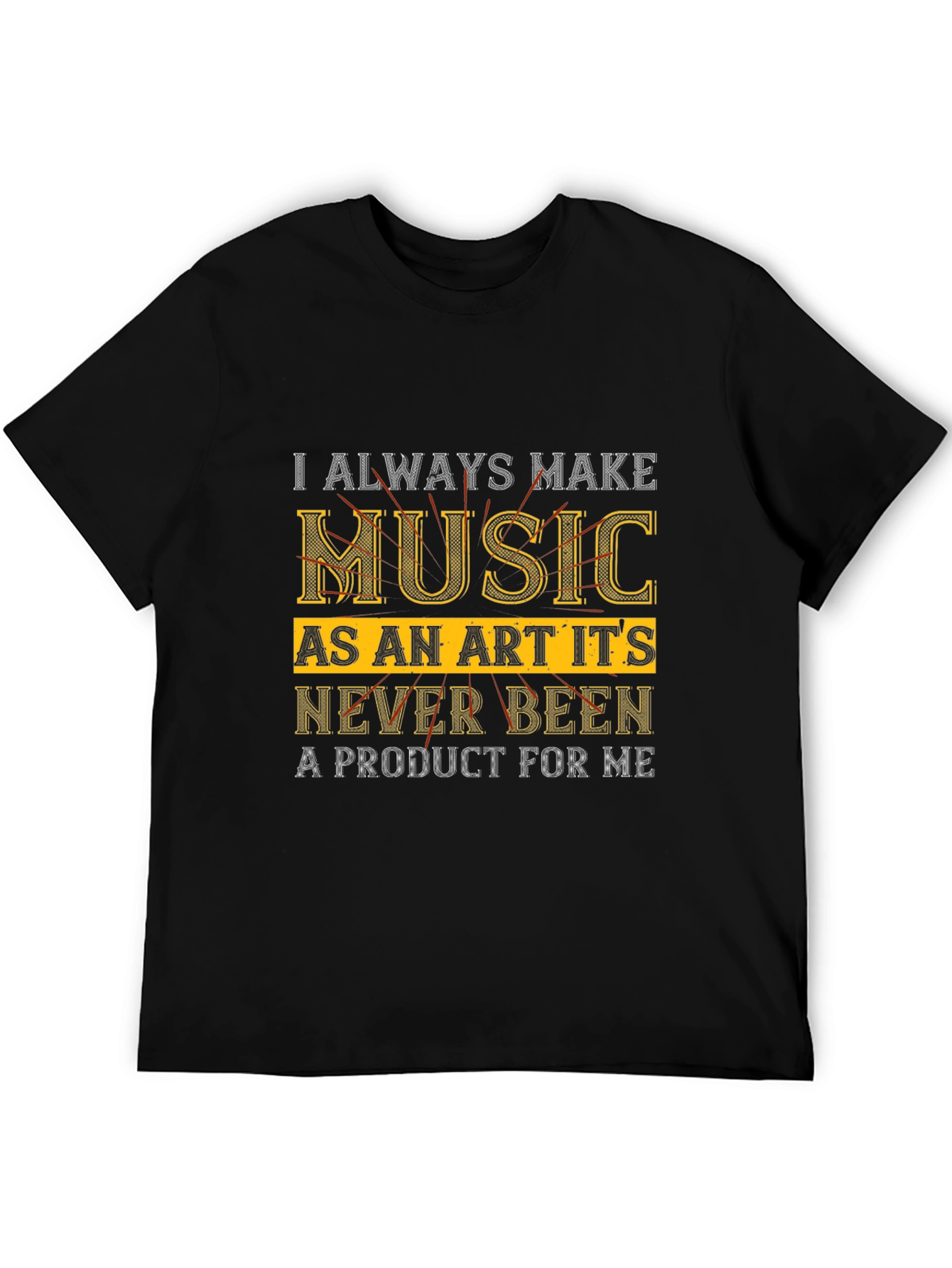 Music as an Art Black T-Shirt