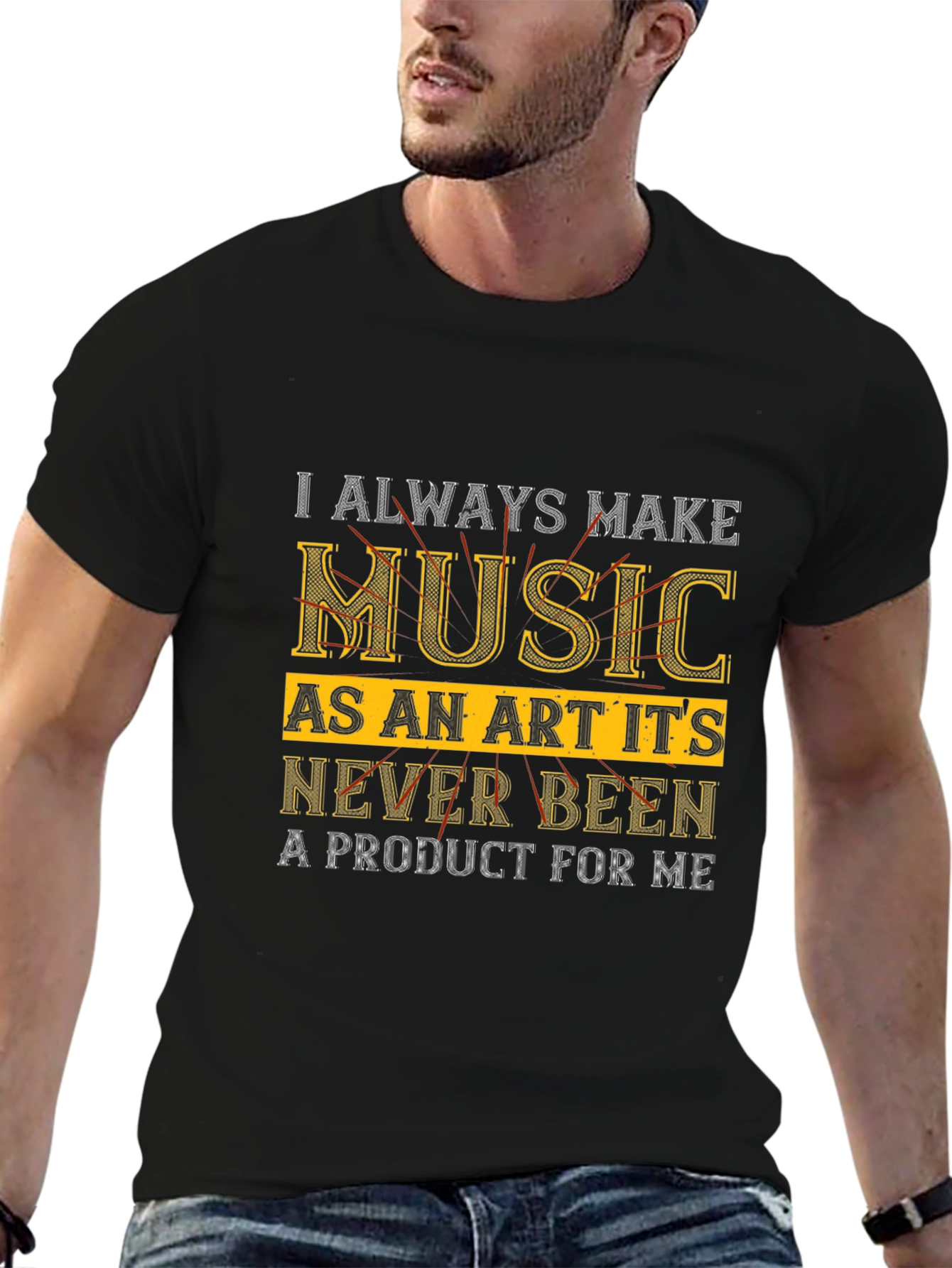 Music as an Art Black T-Shirt