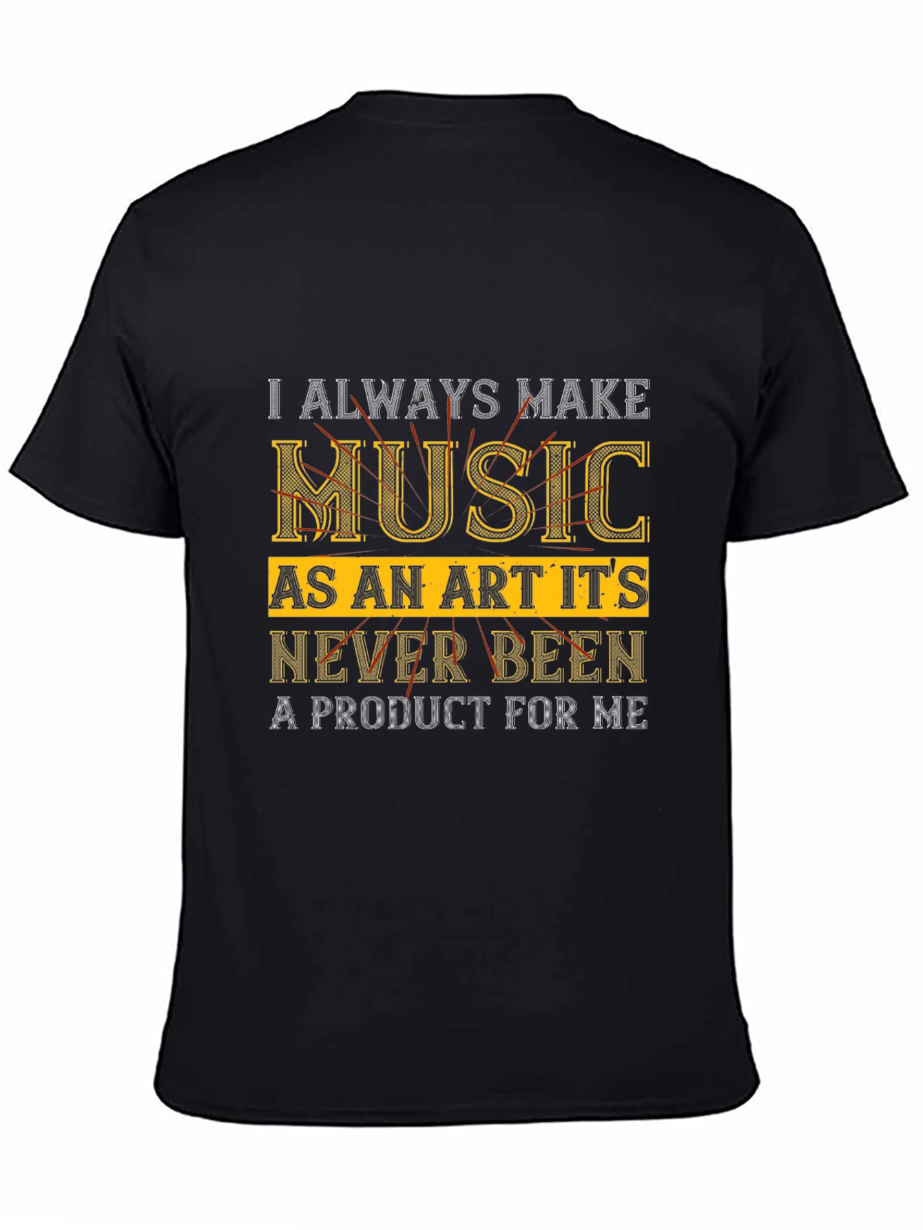 Music as an Art Black T-Shirt