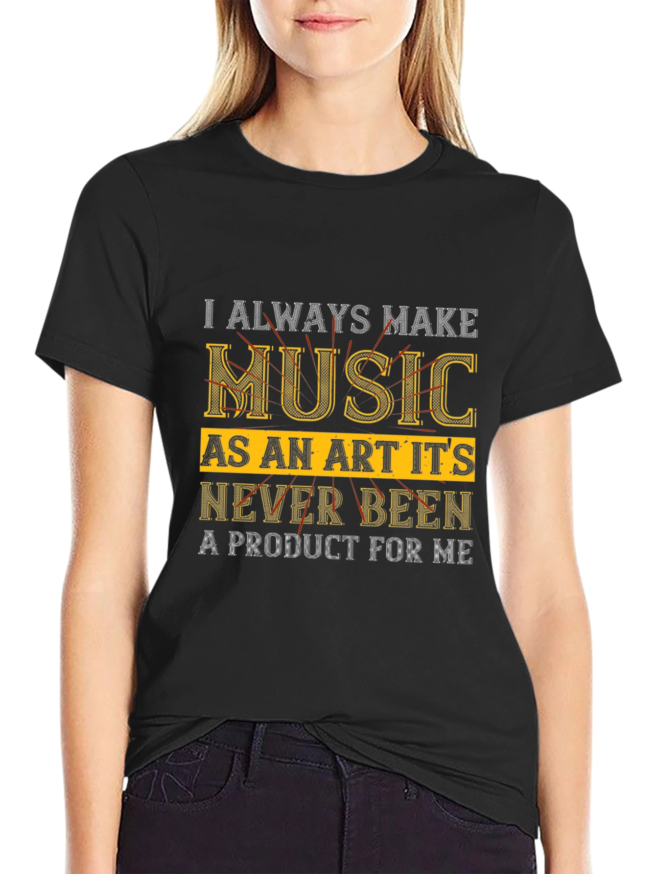 Music as an Art Black T-Shirt