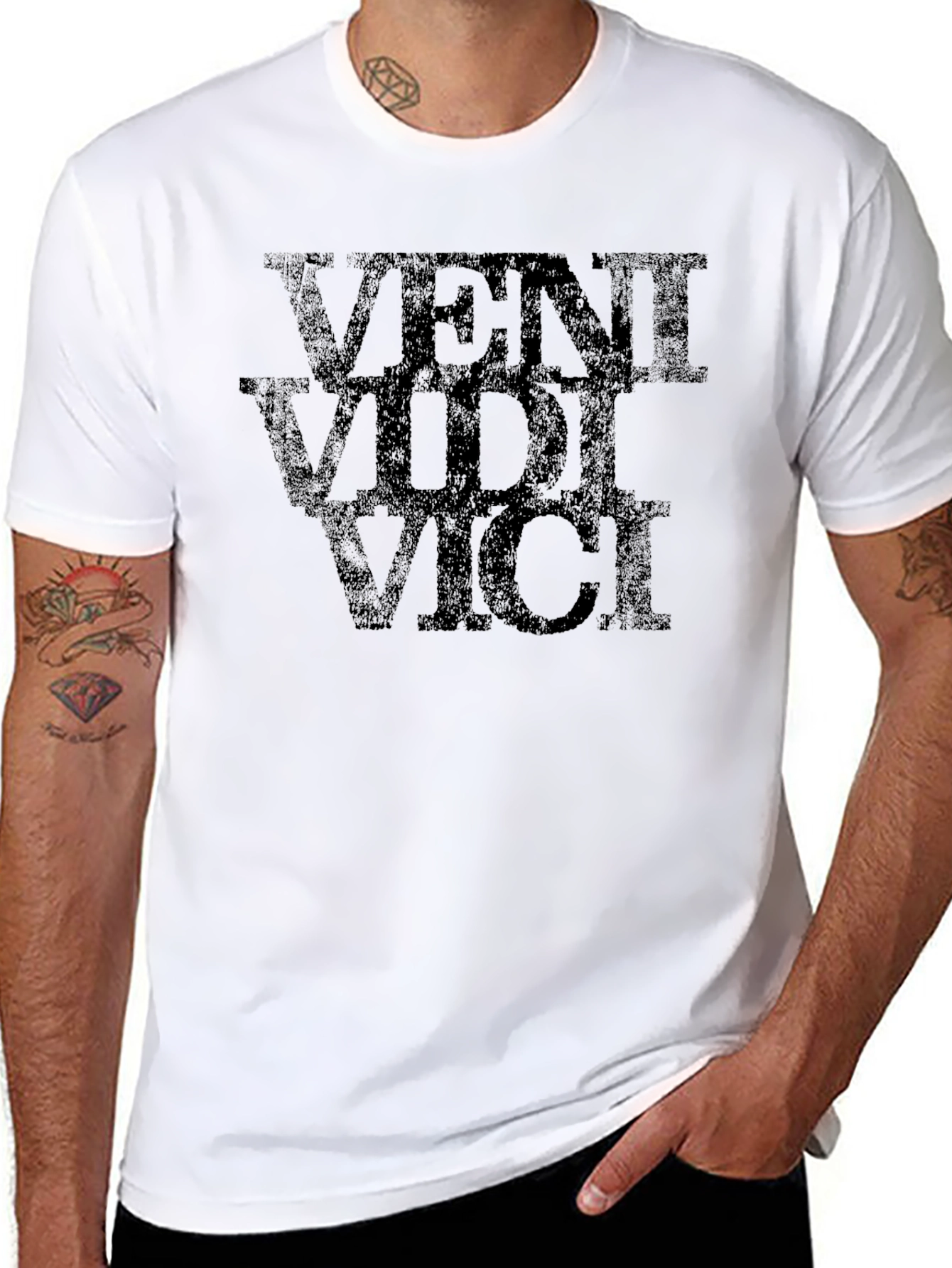 Veni Vidi Vici Graphic Tee - Black T-Shirt