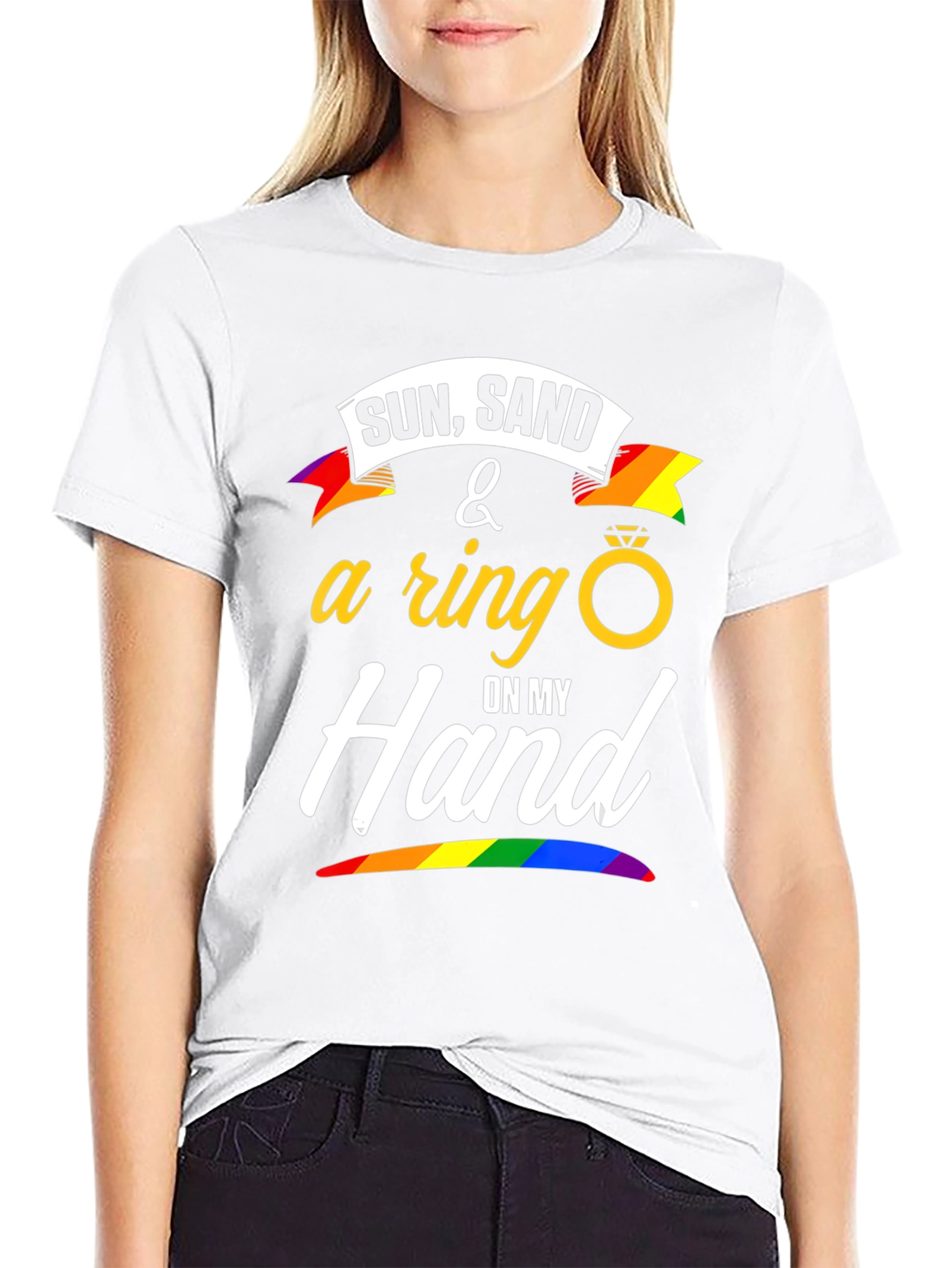Sun Sand & A Ring T-Shirt - LGBTQ+ Pride