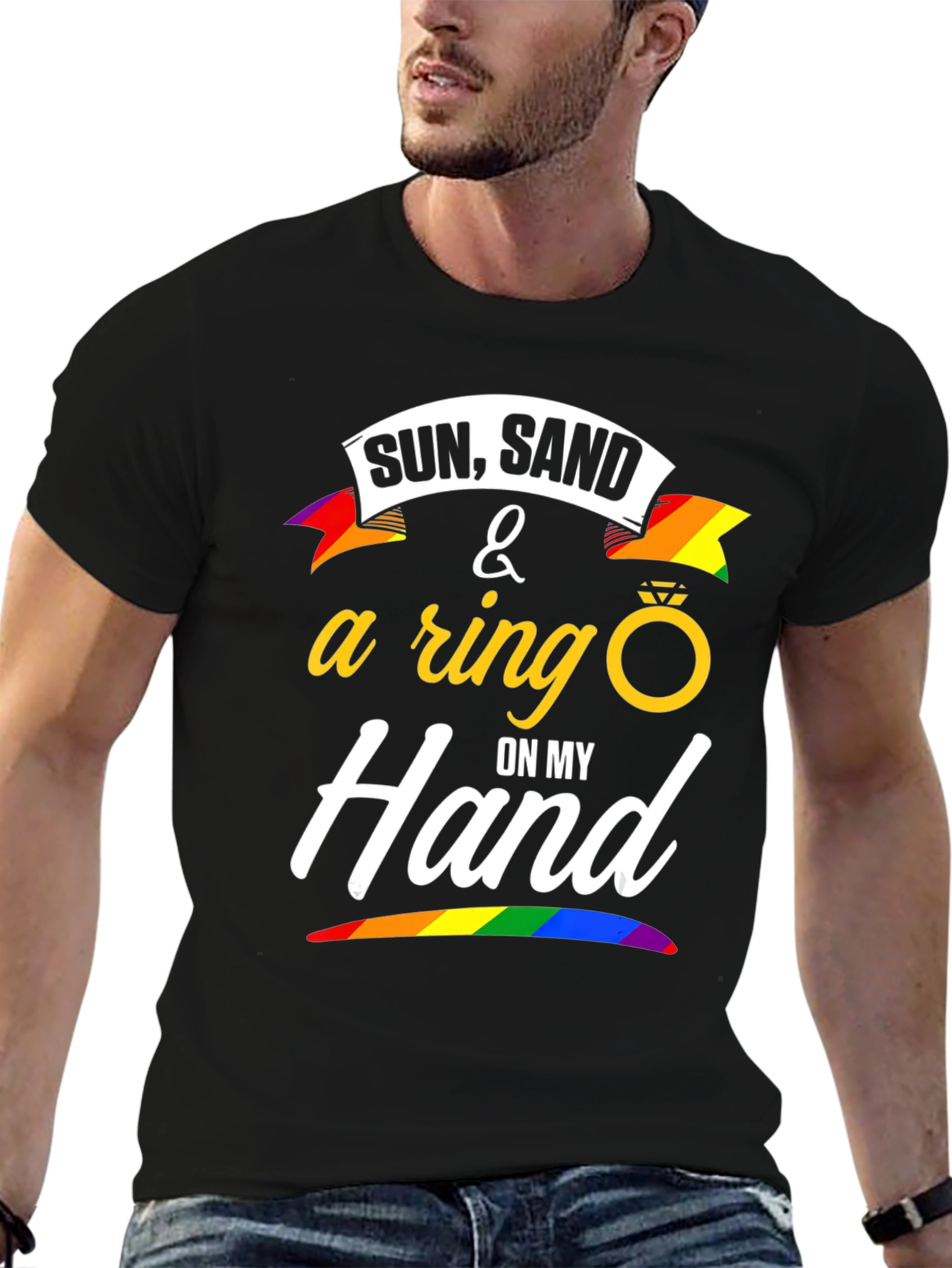Sun Sand & A Ring T-Shirt - LGBTQ+ Pride