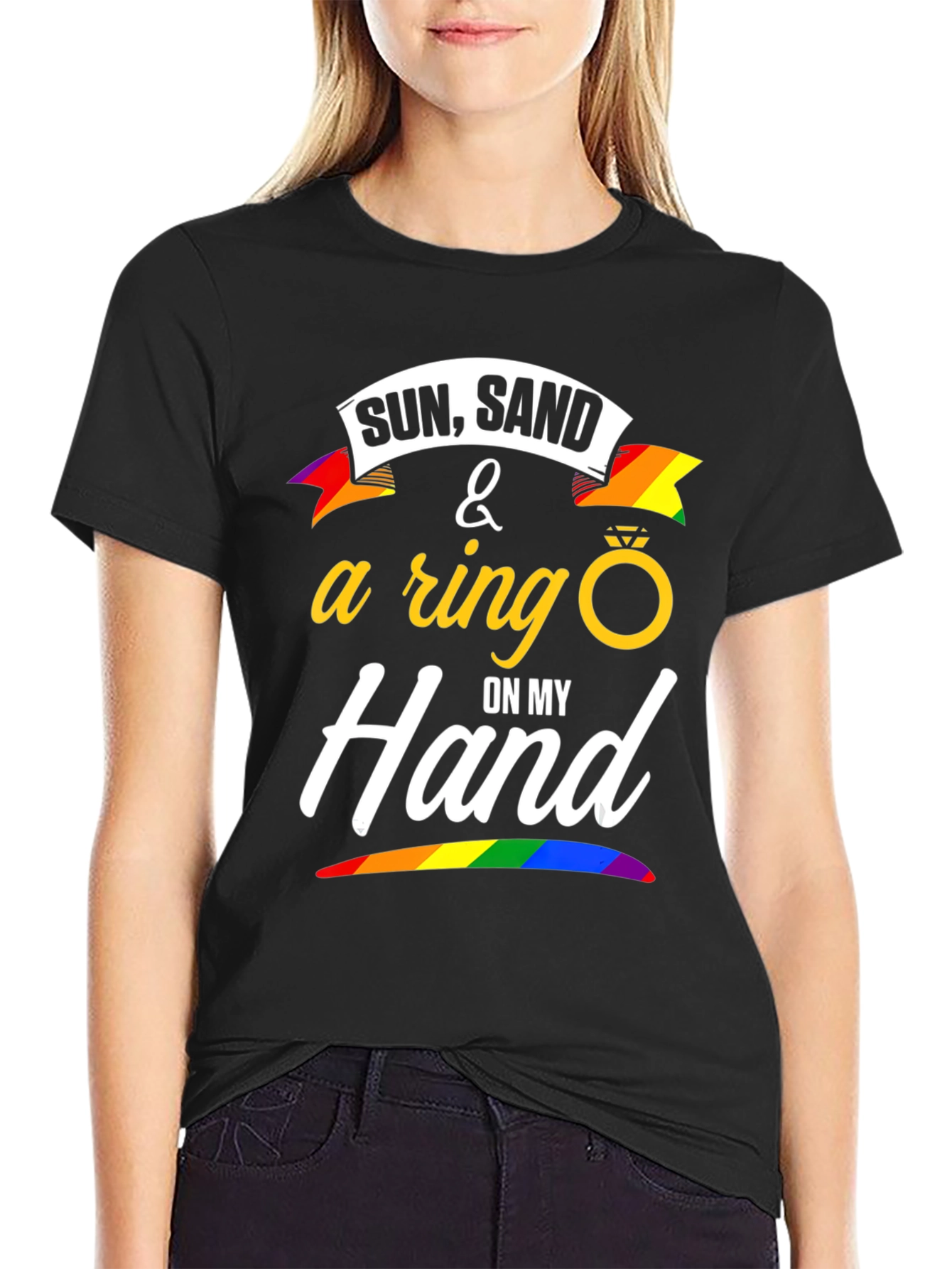 Sun Sand & A Ring T-Shirt - LGBTQ+ Pride