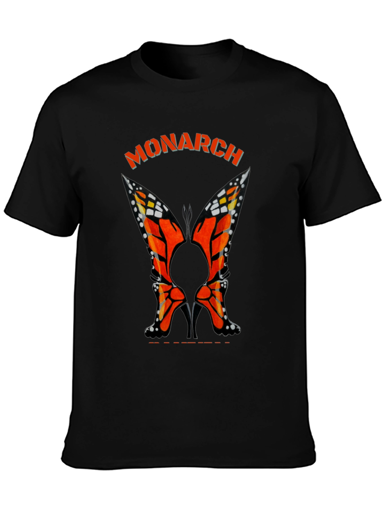 Monarch Butterfly Heels Black T-Shirt