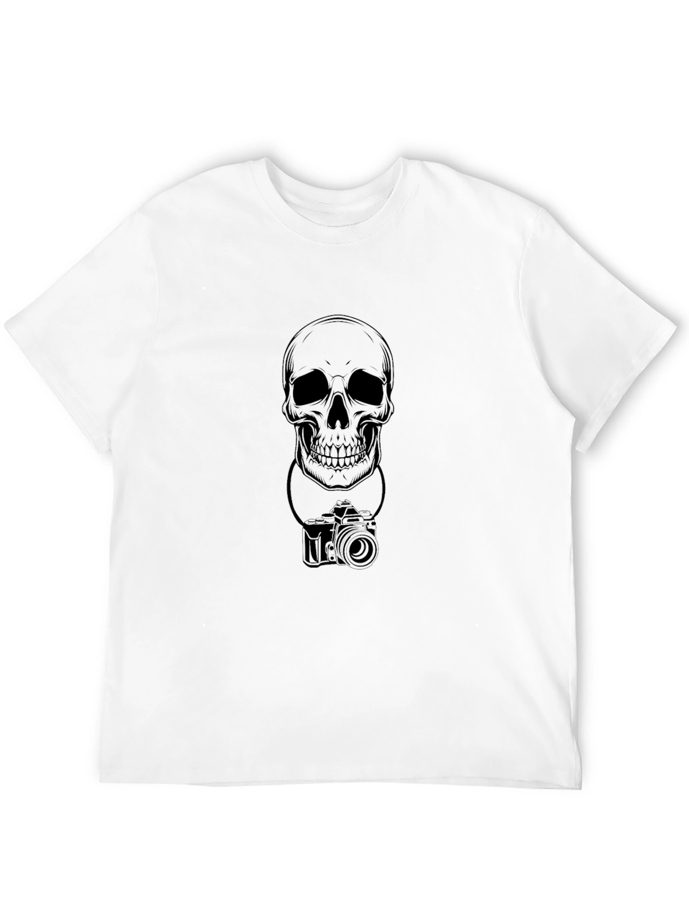Skull Camera Black Graphic Tee