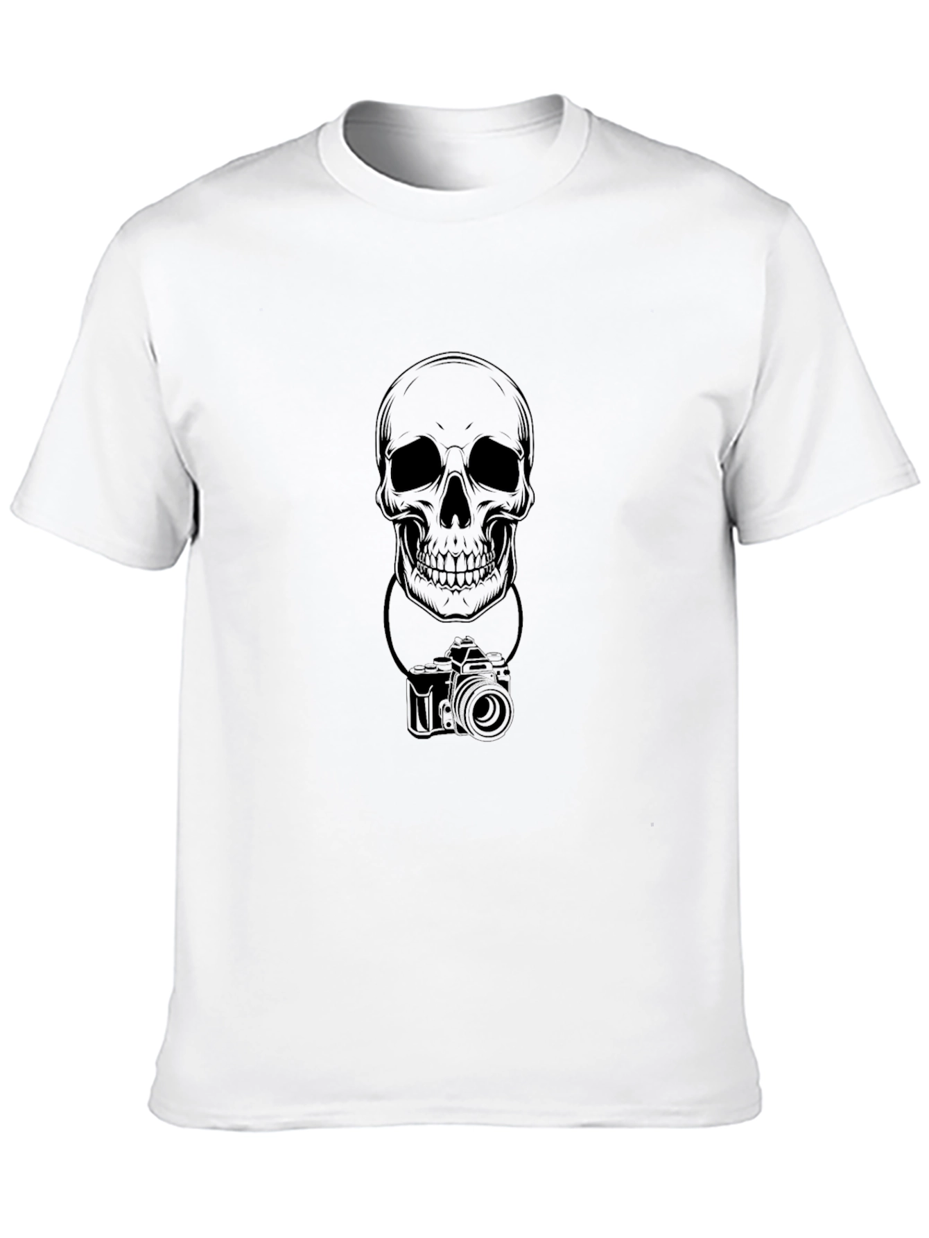 Skull Camera Black Graphic Tee