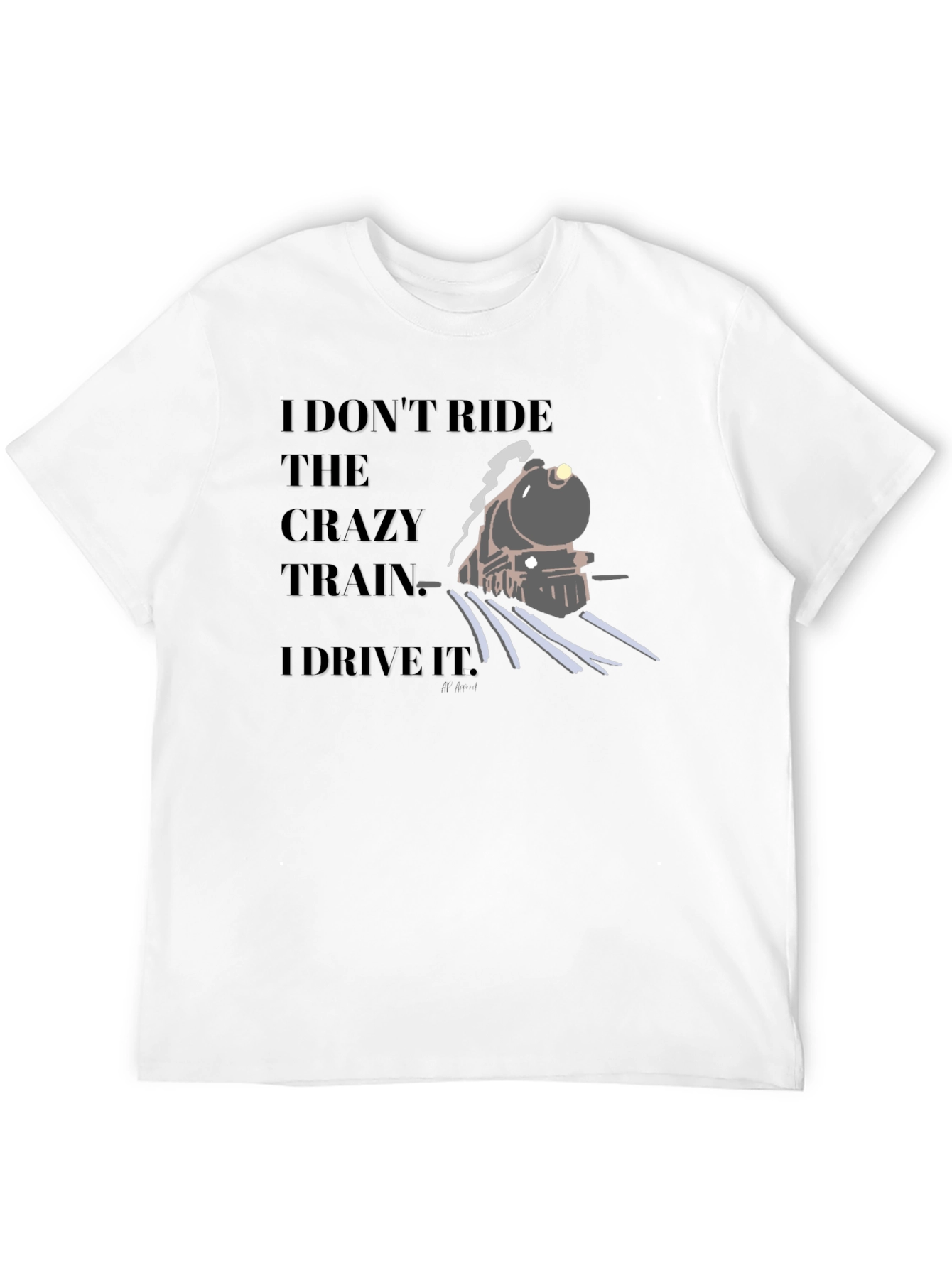 Crazy Train Driver T-Shirt - Black Graphic Tee