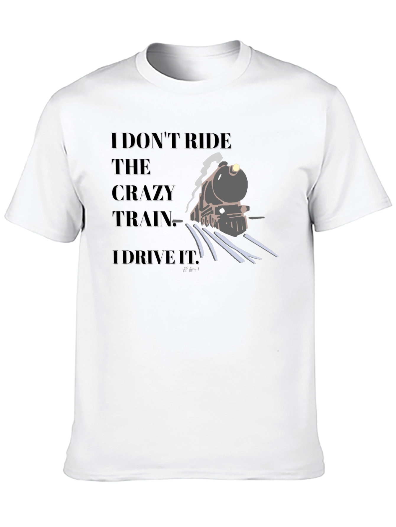 Crazy Train Driver T-Shirt - Black Graphic Tee