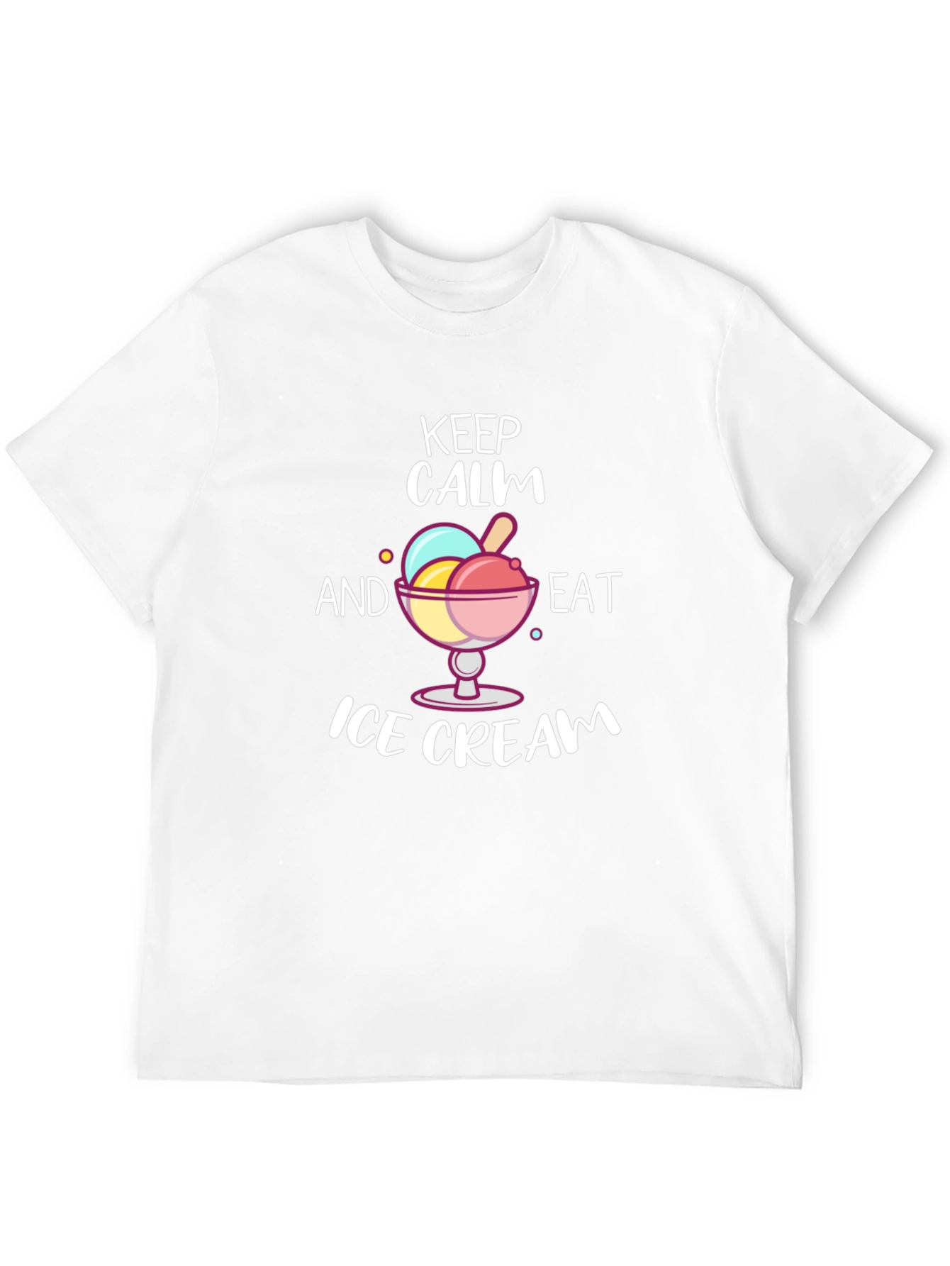 Keep Calm and Eat Ice Cream Graphic T-Shirt