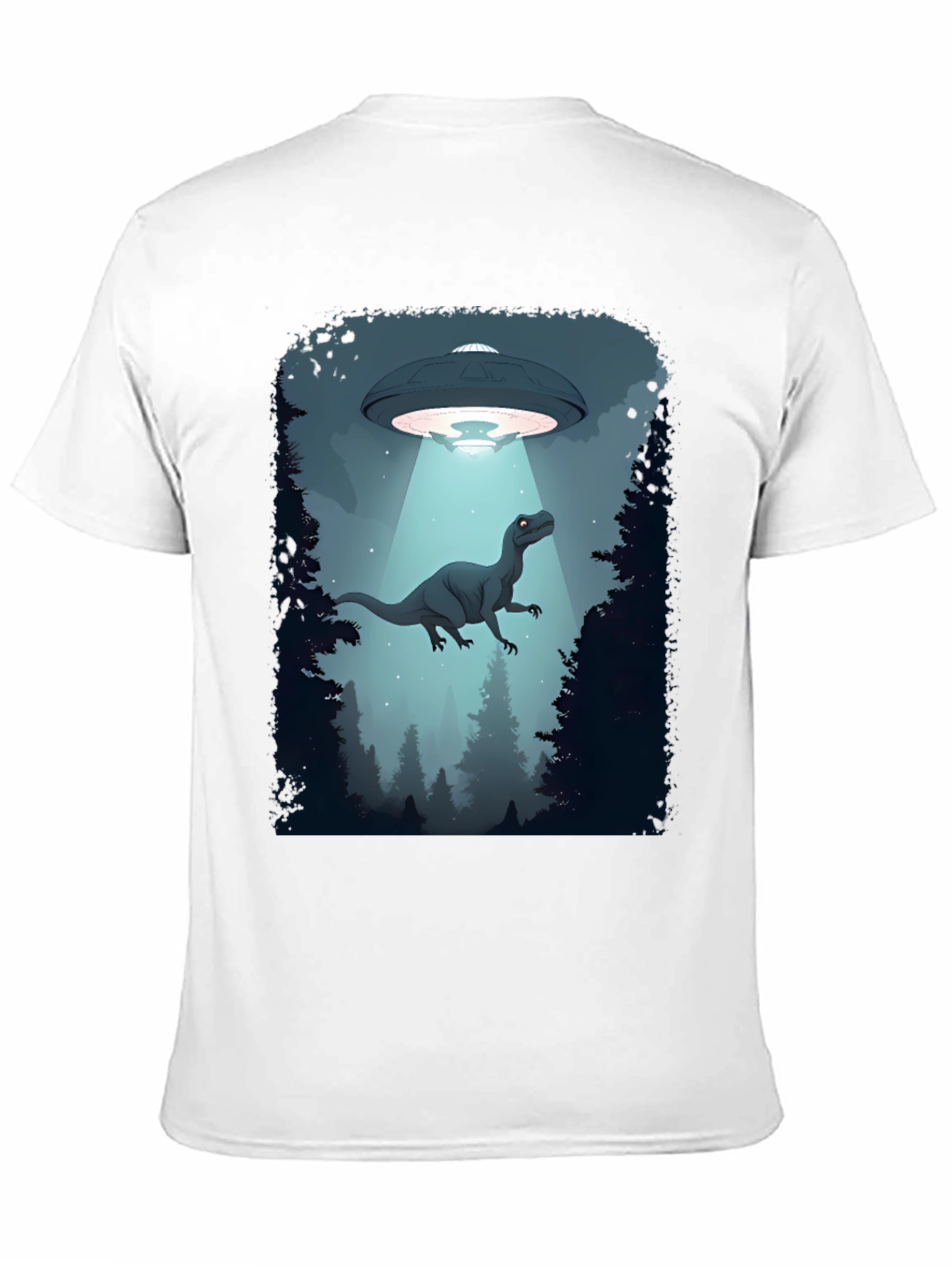 Dinosaur Abduction Graphic Tee - Black