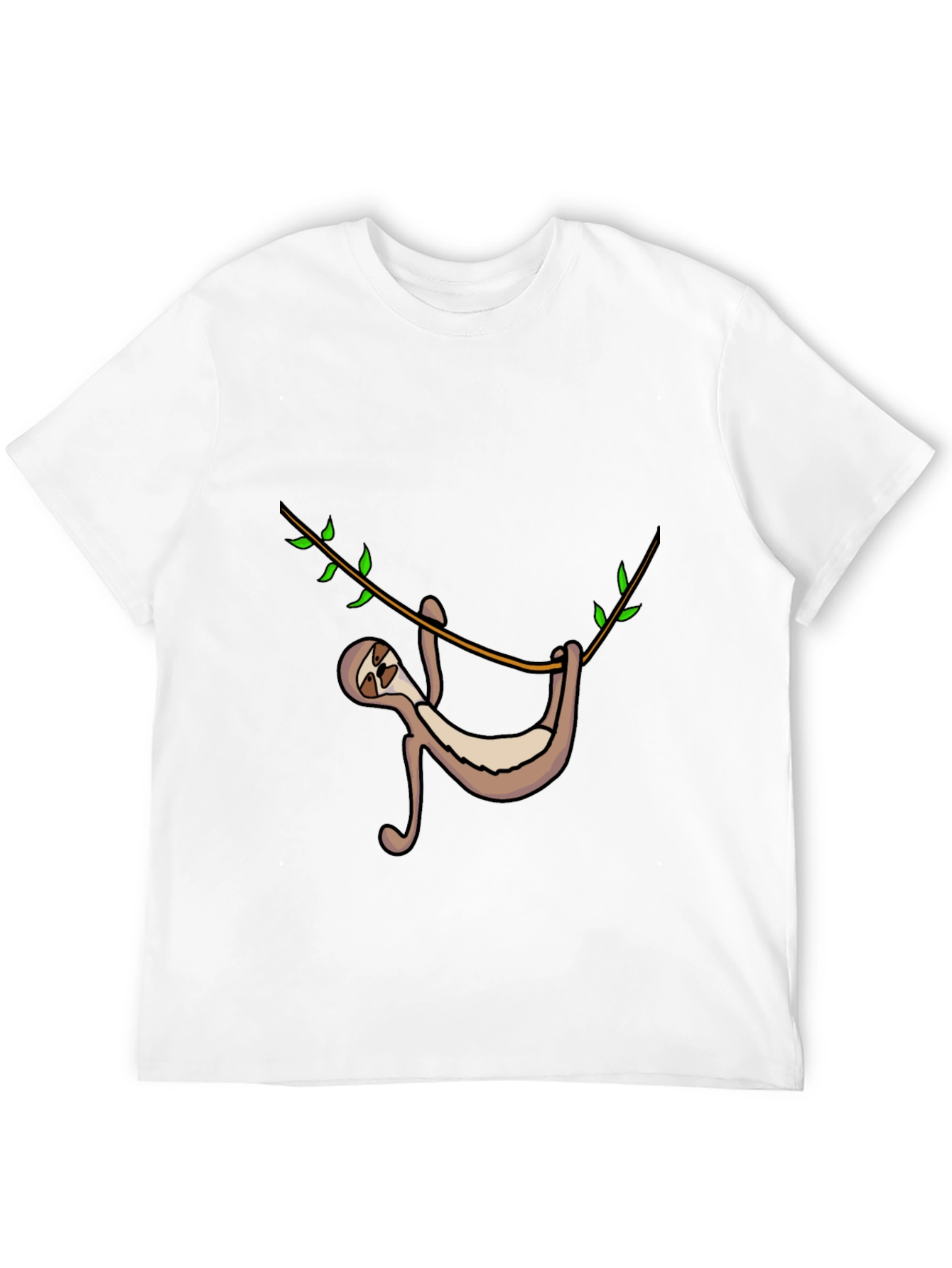 Sloth Hanging On Tree Branch Graphic Tee