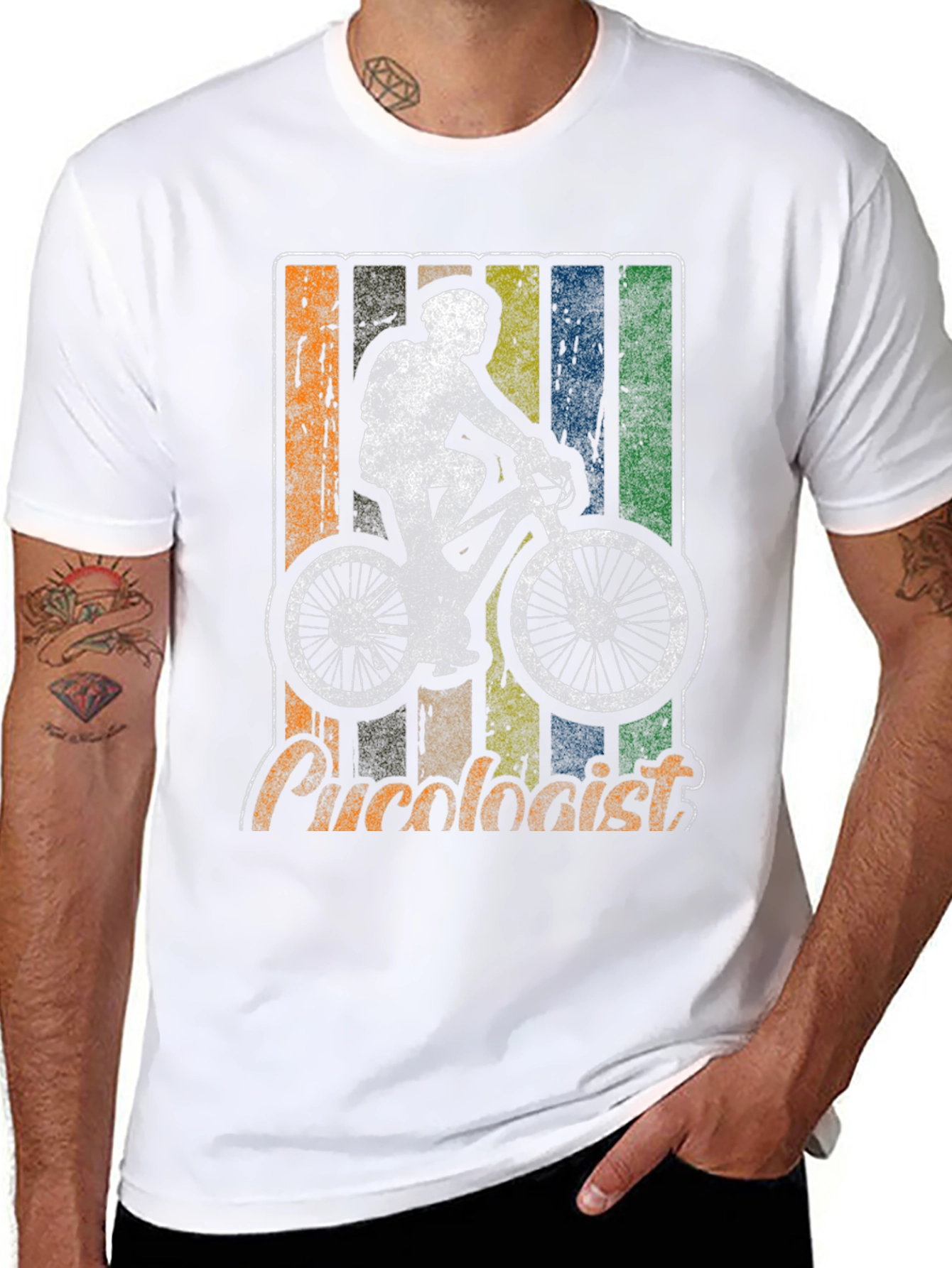 Cyclist Graphic Print Tee